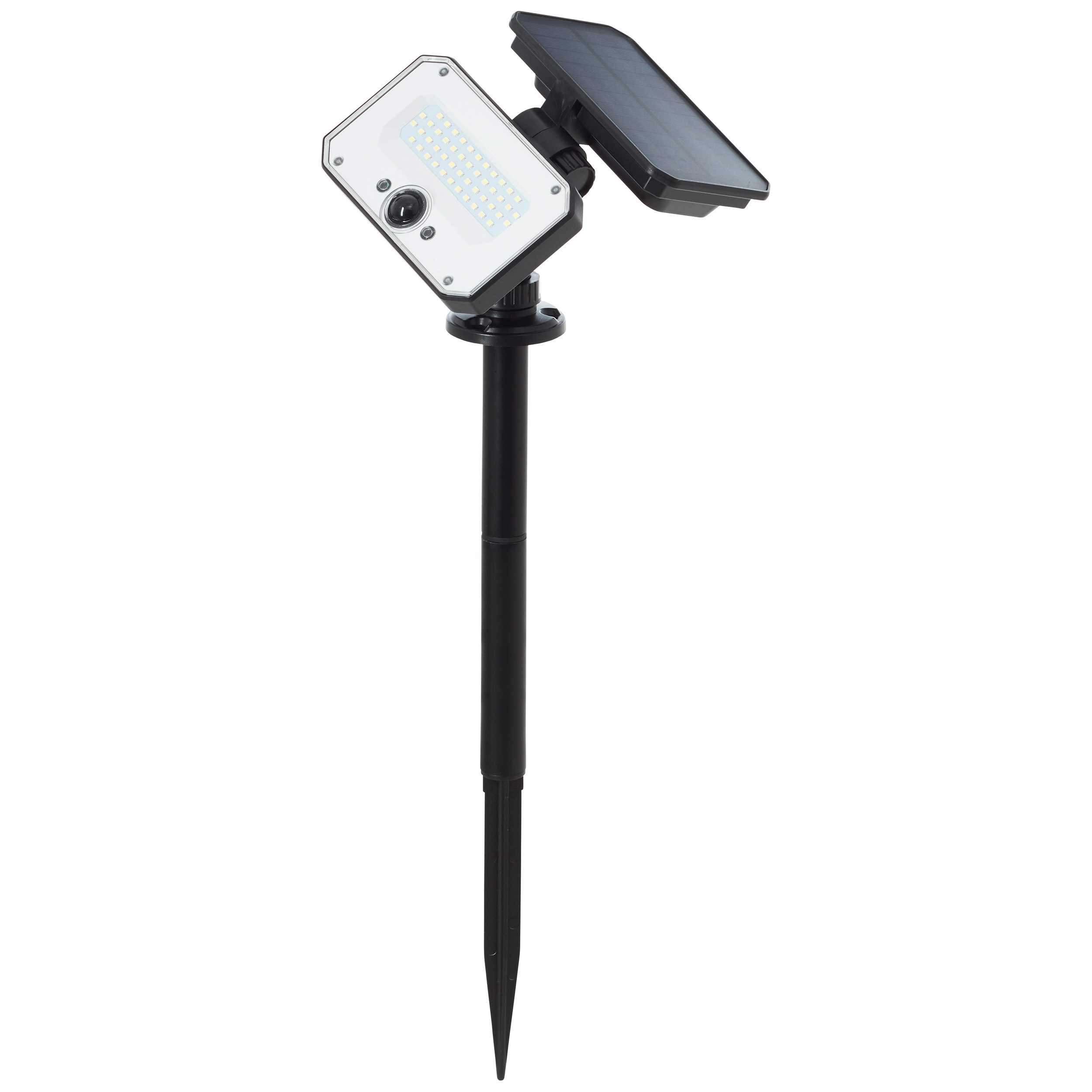 Brilliant Leuchten Led-tuinlamp JOPLIN LED buitenpriklamp, solar, 54 cm, 1100 lm, 4100 K, zwart (1 stuk)