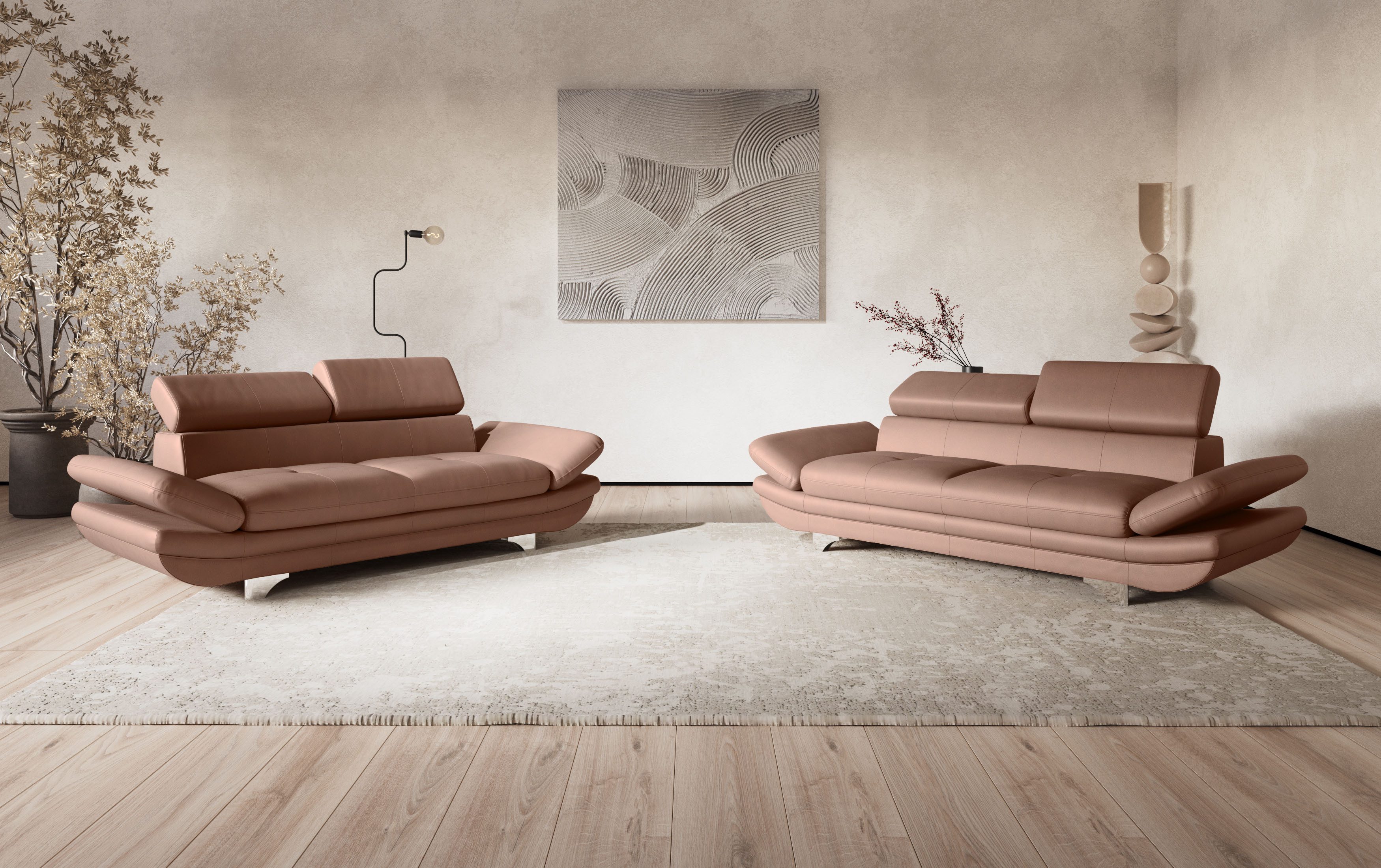 COTTA 2-zitsbank Enterprise Big-sofa, met verstelbare armleuning en rugleuning