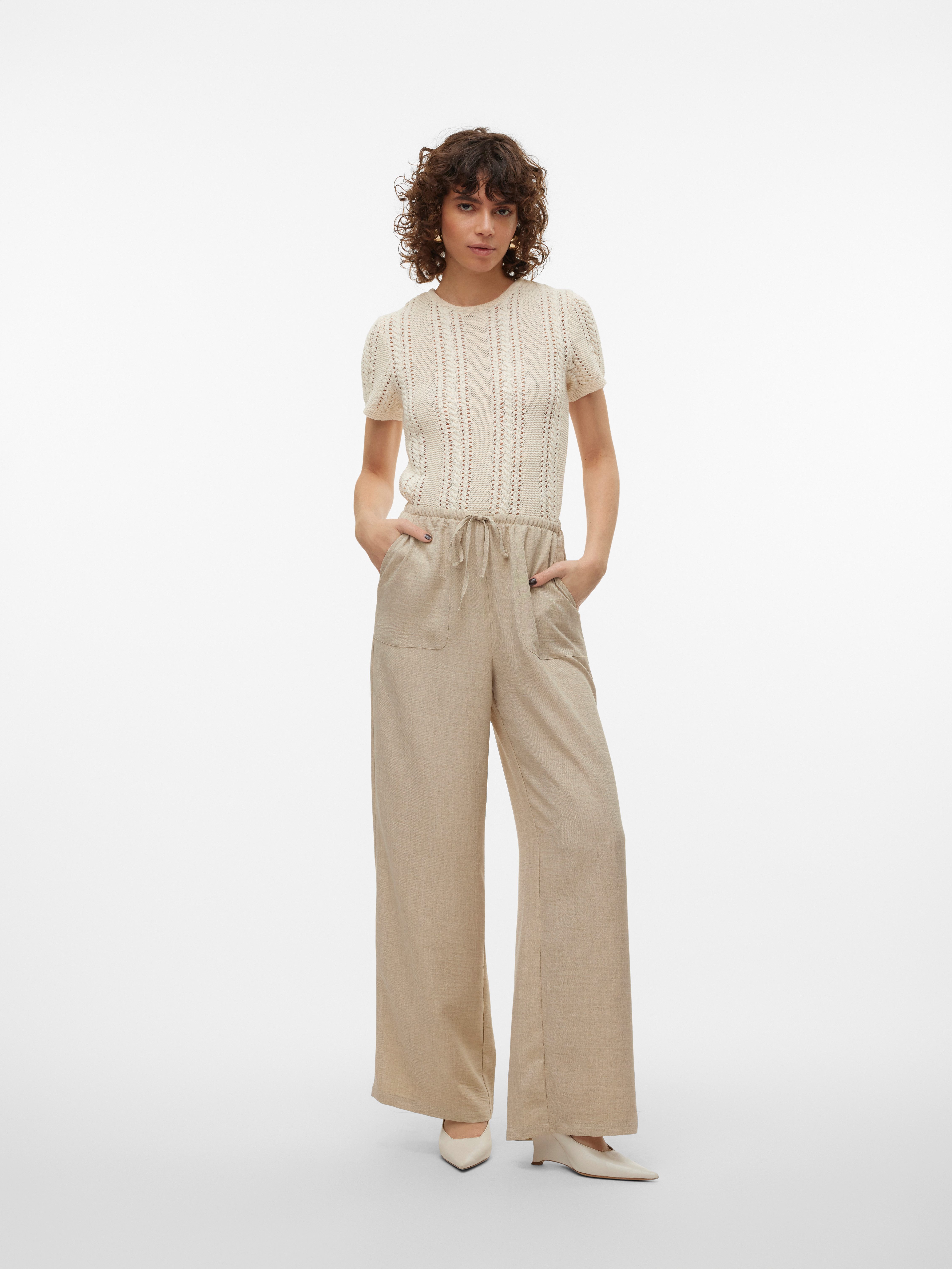 Vero Moda Comfortbroek VMMELANEY HW LOOSE PANT WVN GA NOOS