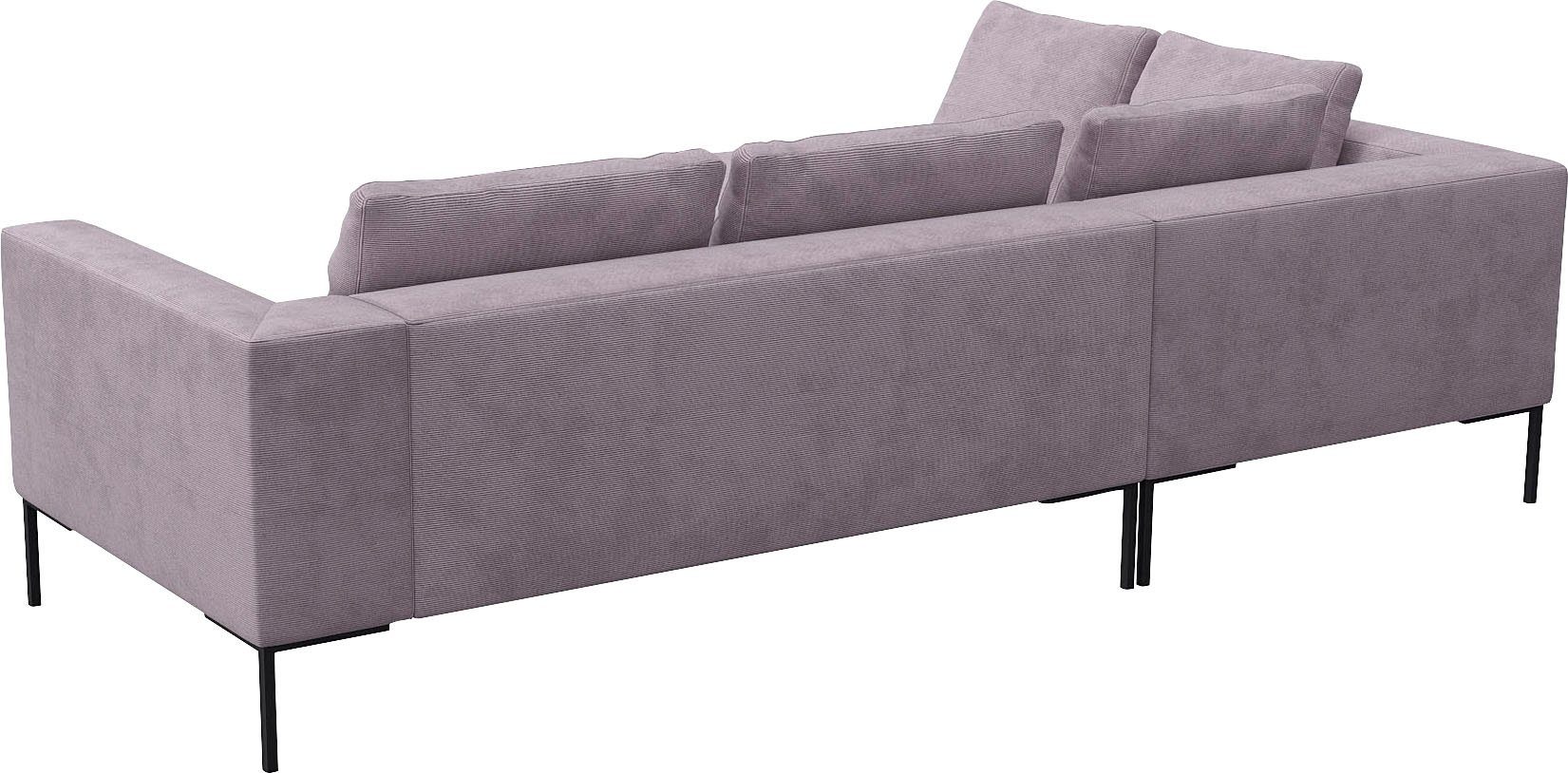 FLEXLUX Hoekbank Loano, supercomfortabel zitcomfort door koudschuim in de zitting moderne bank, vrij in de ruimte te plaatsen, losse kussens, l-vorm
