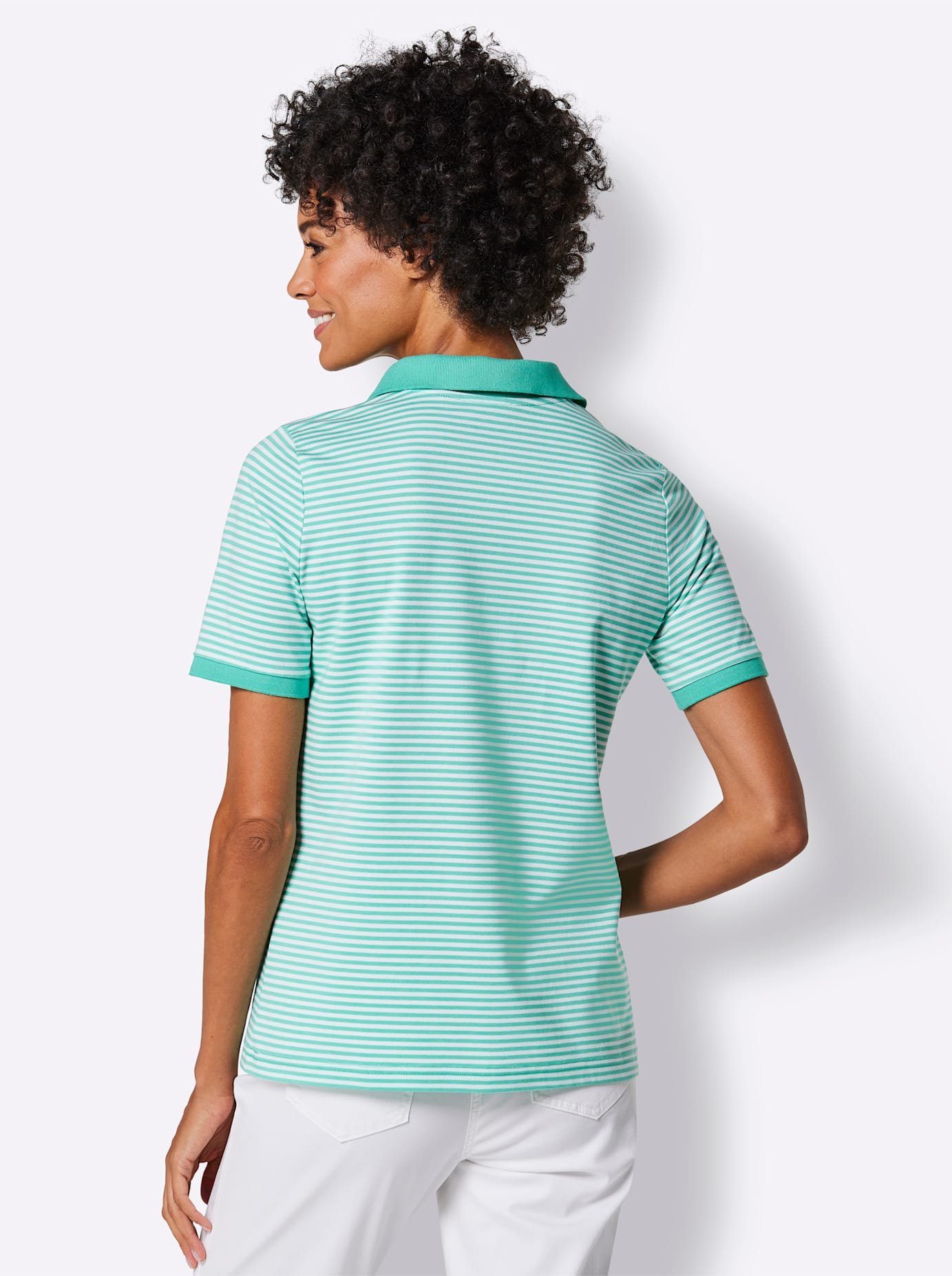 CREATION L PREMIUM Poloshirt Lyocell-katoenen shirt (1-delig)