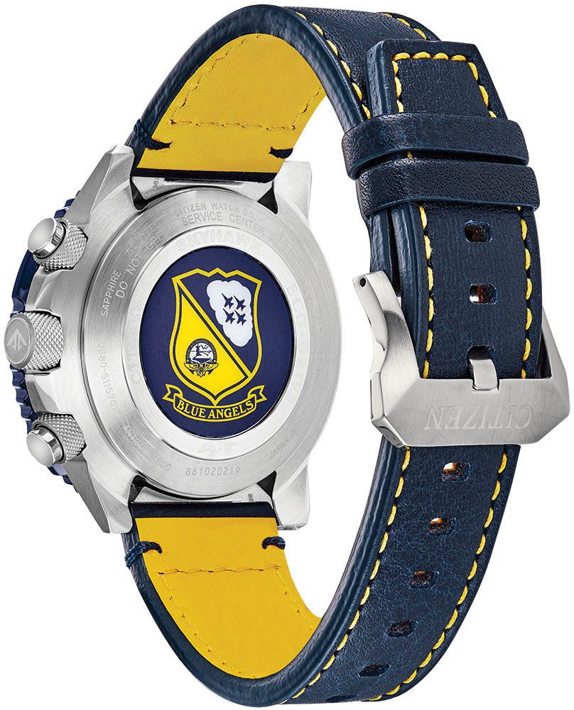 Citizen Radiografische chronograaf Promaster Skyhawk "Blue Angels" Polshorloge, herenhorloge, solar, stopwatchfunctie, roestvrijstalen band