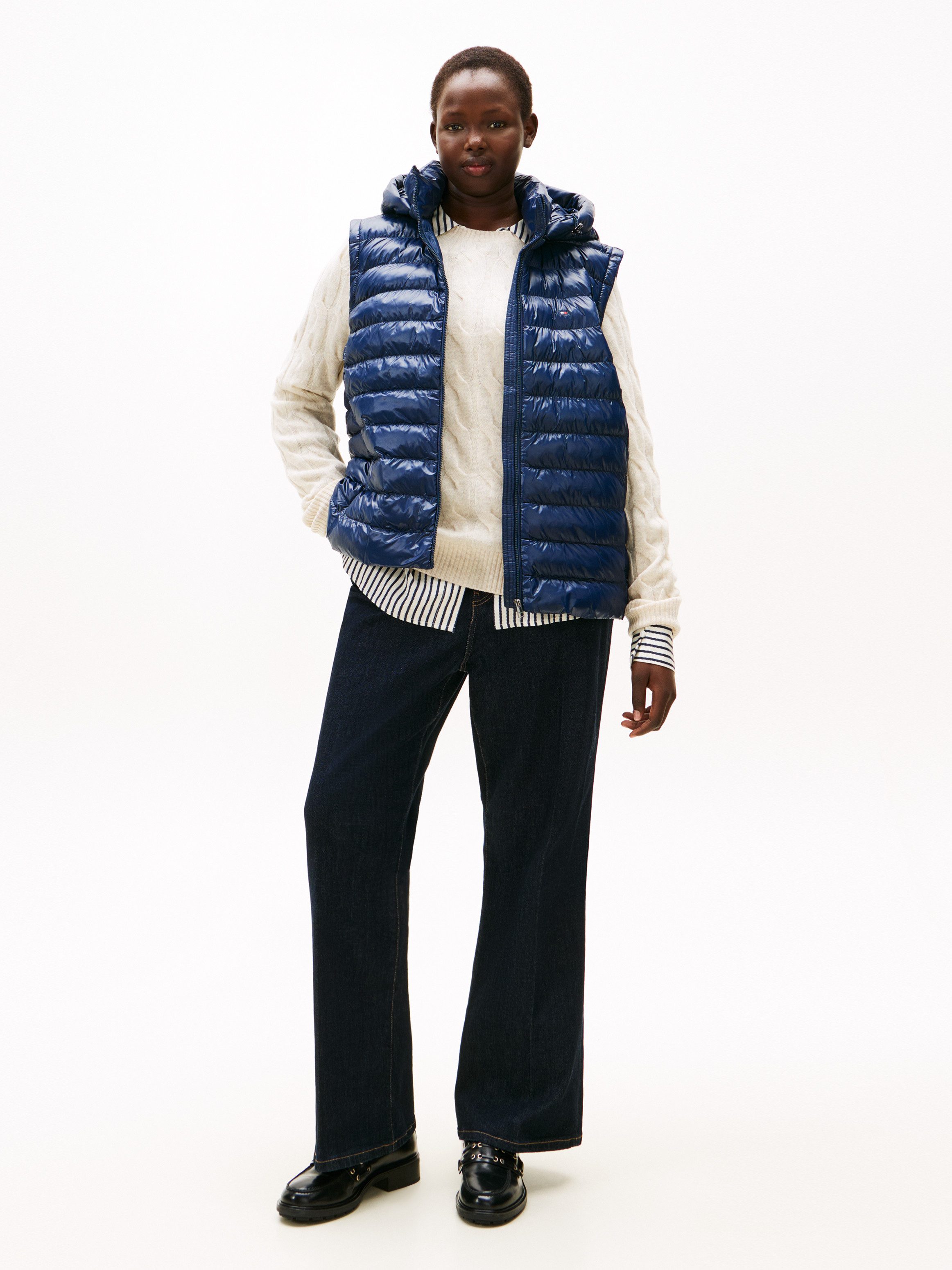 Tommy Hilfiger Curve Bodywarmer CRV LW PADDED SLIM VEST in grote maten, met capuchon