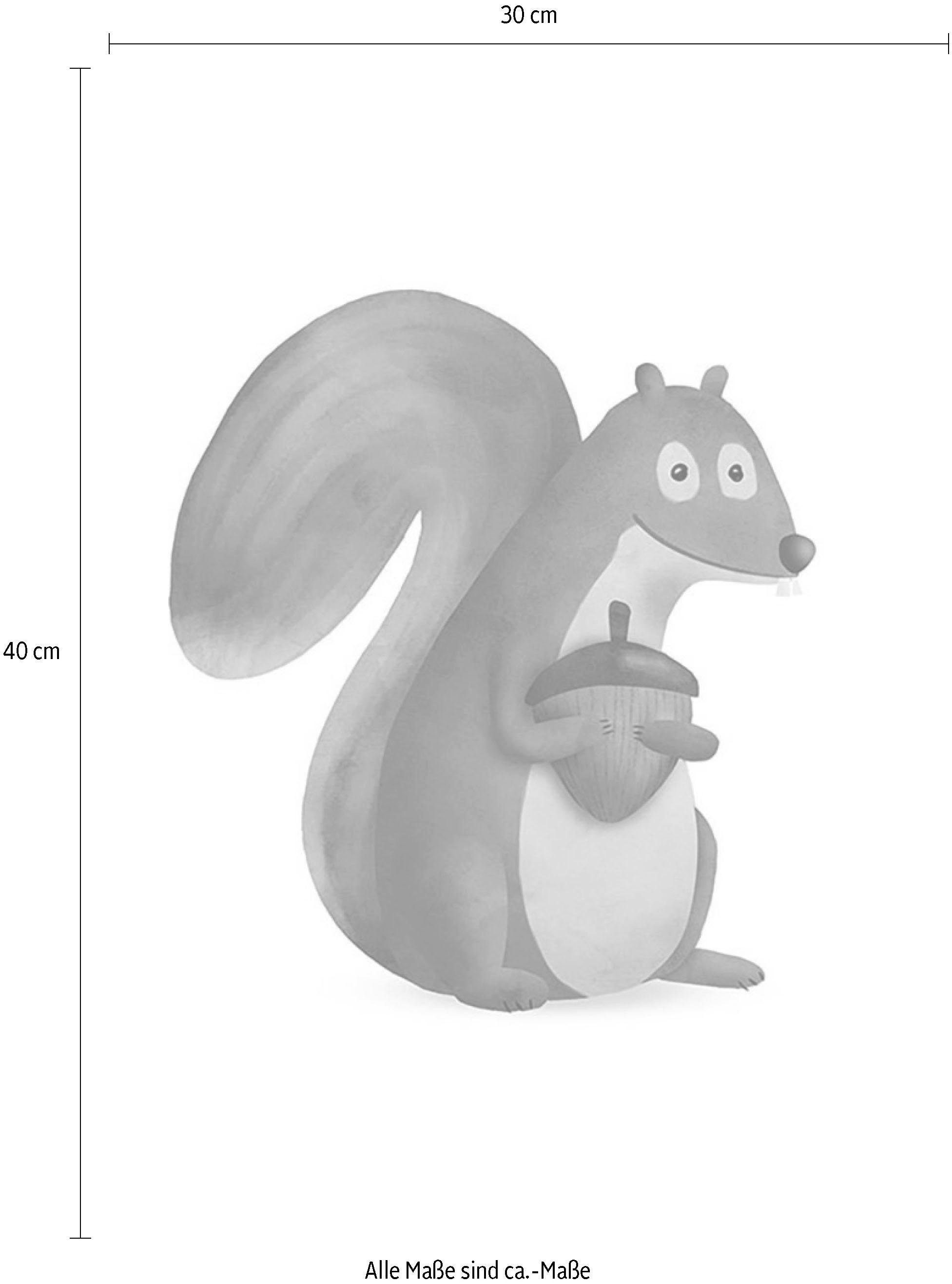 Komar Wanddecoratie Cute animal Squirrel Wanddecoratie - zonder lijst (1 stuk)