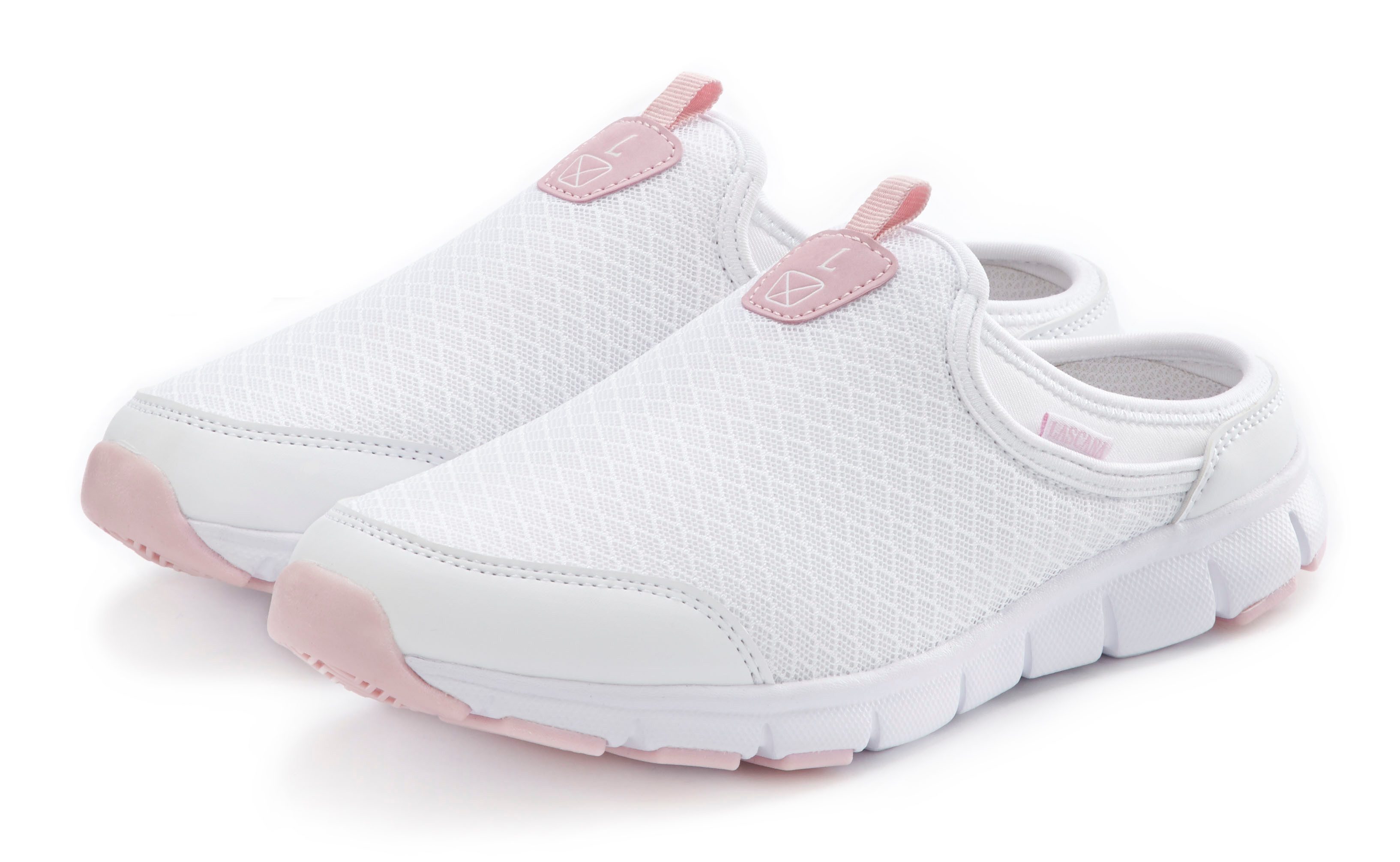 Lascana Slip-on sneakers Lage schoen, vrijetijdsschoen, sabot, clogs van licht mesh-materiaal