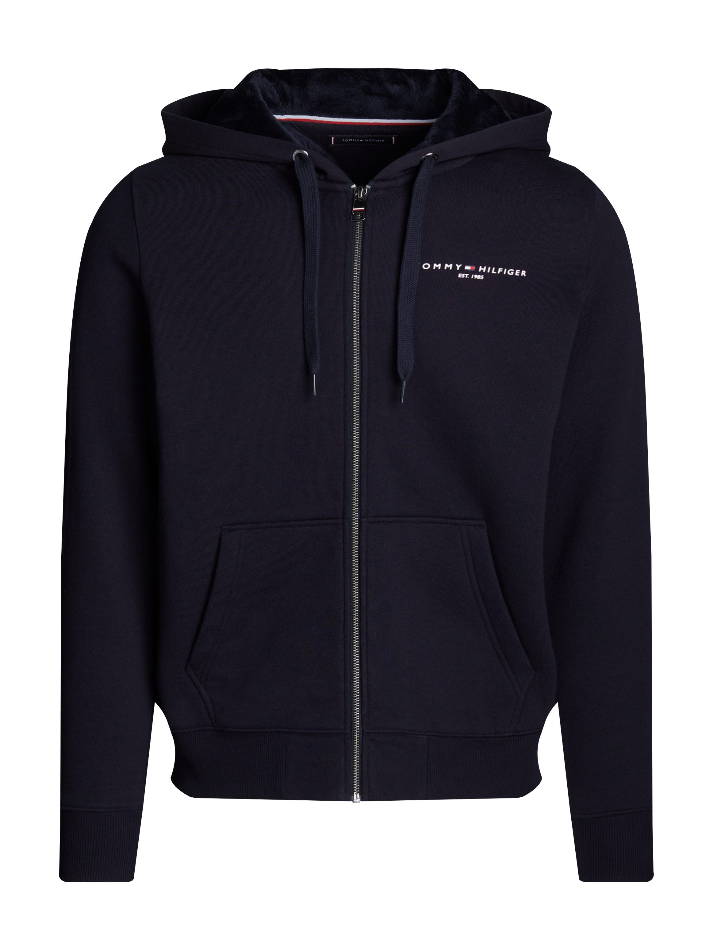 Tommy Hilfiger Hoodie TOMMY LOGO FUR LINED HOODY met capuchon logo-borduursel