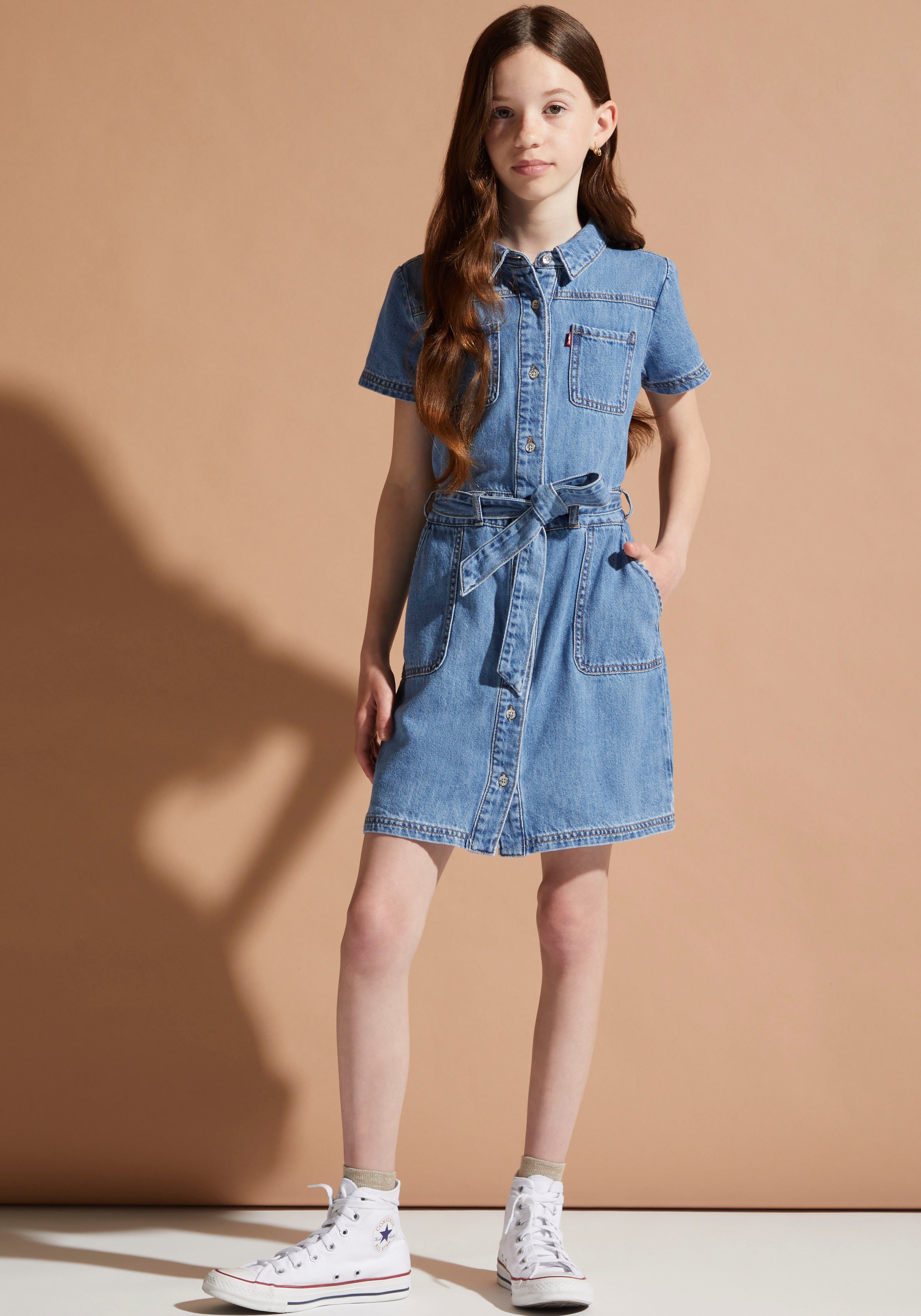 Levi's Kidswear Jeans jurk LVG ORGANIC UTILITY DRESS