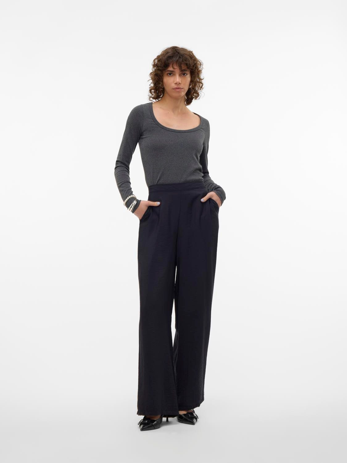 Vero Moda Comfortbroek VMJOSIE HW WIDE PANT WVN GA NOOS