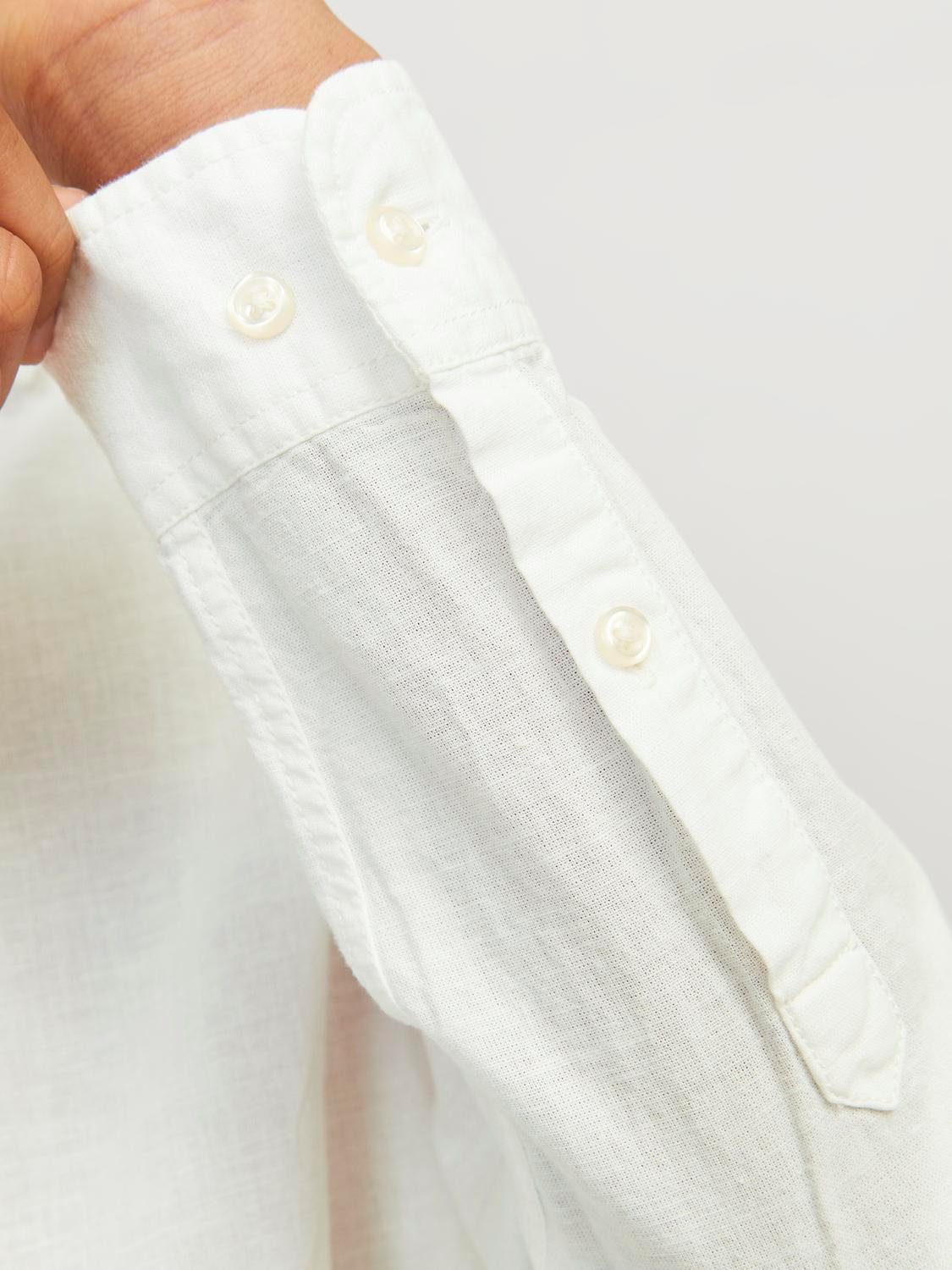 Jack & Jones Junior Overhemd met lange mouwen JJELINEN BLEND SHIRT LS SN JNR