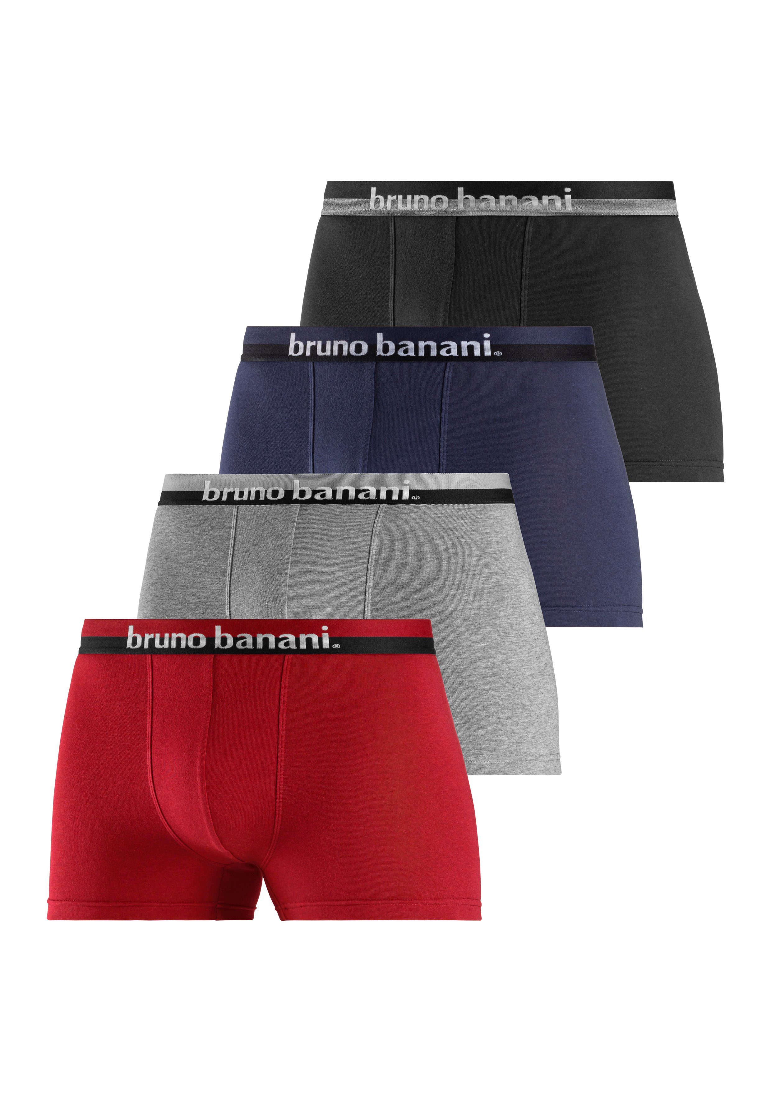 Bruno Banani Boxershort voor heren met superieure logoprint op de band (set, 4 stuks)