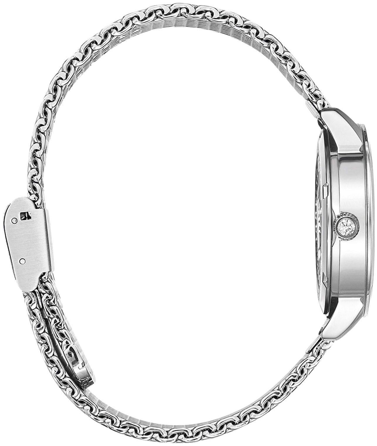 THOMAS SABO Kwartshorloge Snow FLAKE Horloge, dameshorloge, stalen band, analoog, saffiercoating