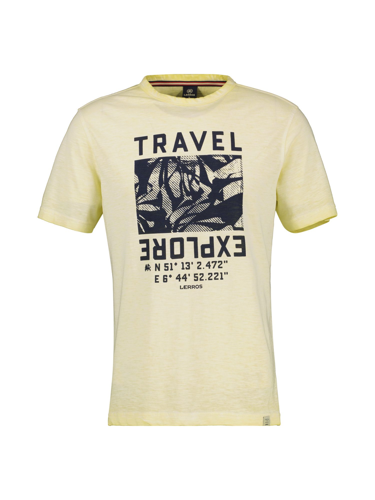 Lerros T-shirt LERROS modieus heren T-shirt met borstprint