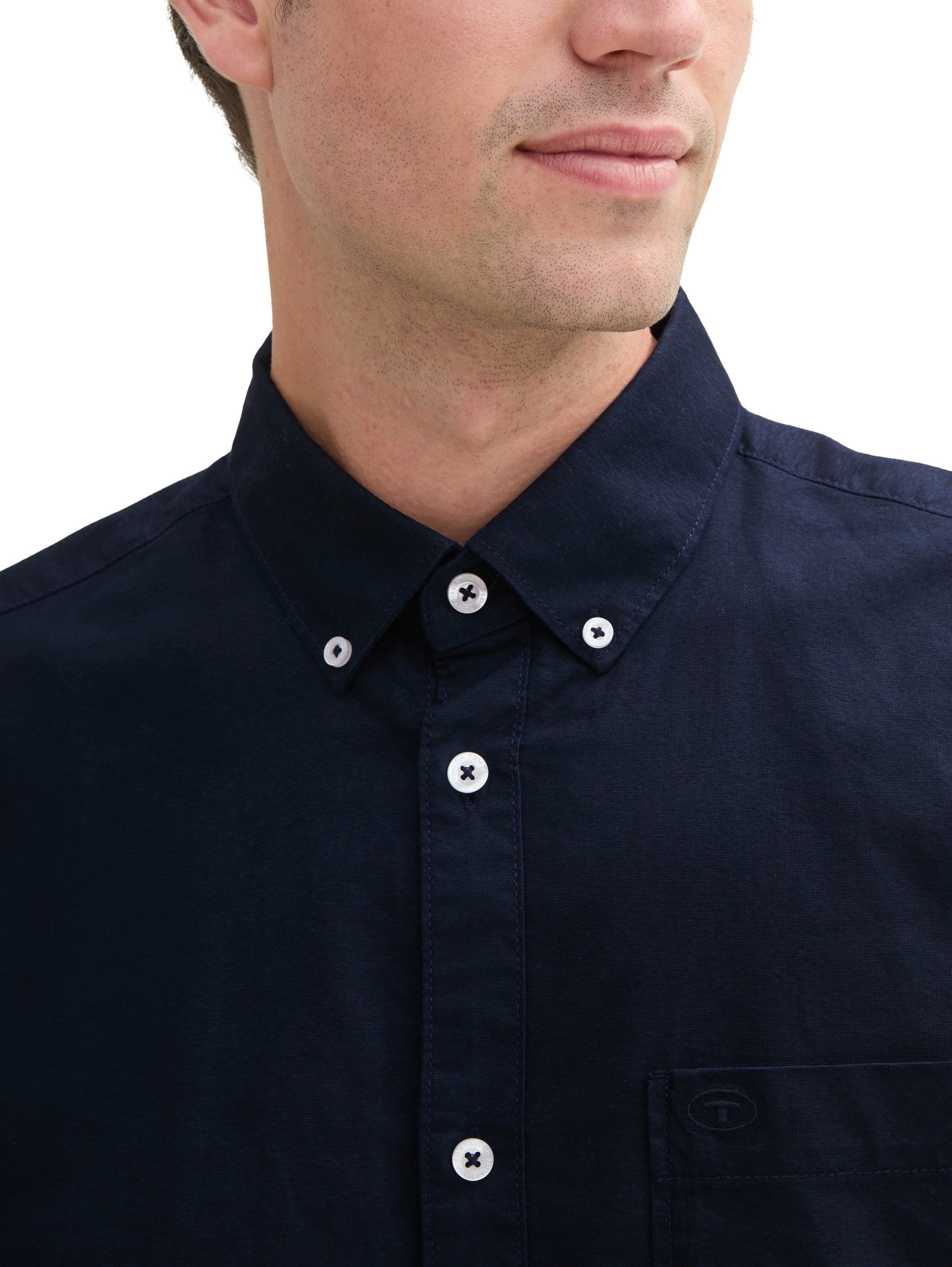 Tom Tailor Overhemd met lange mouwen Oxford met borstzak