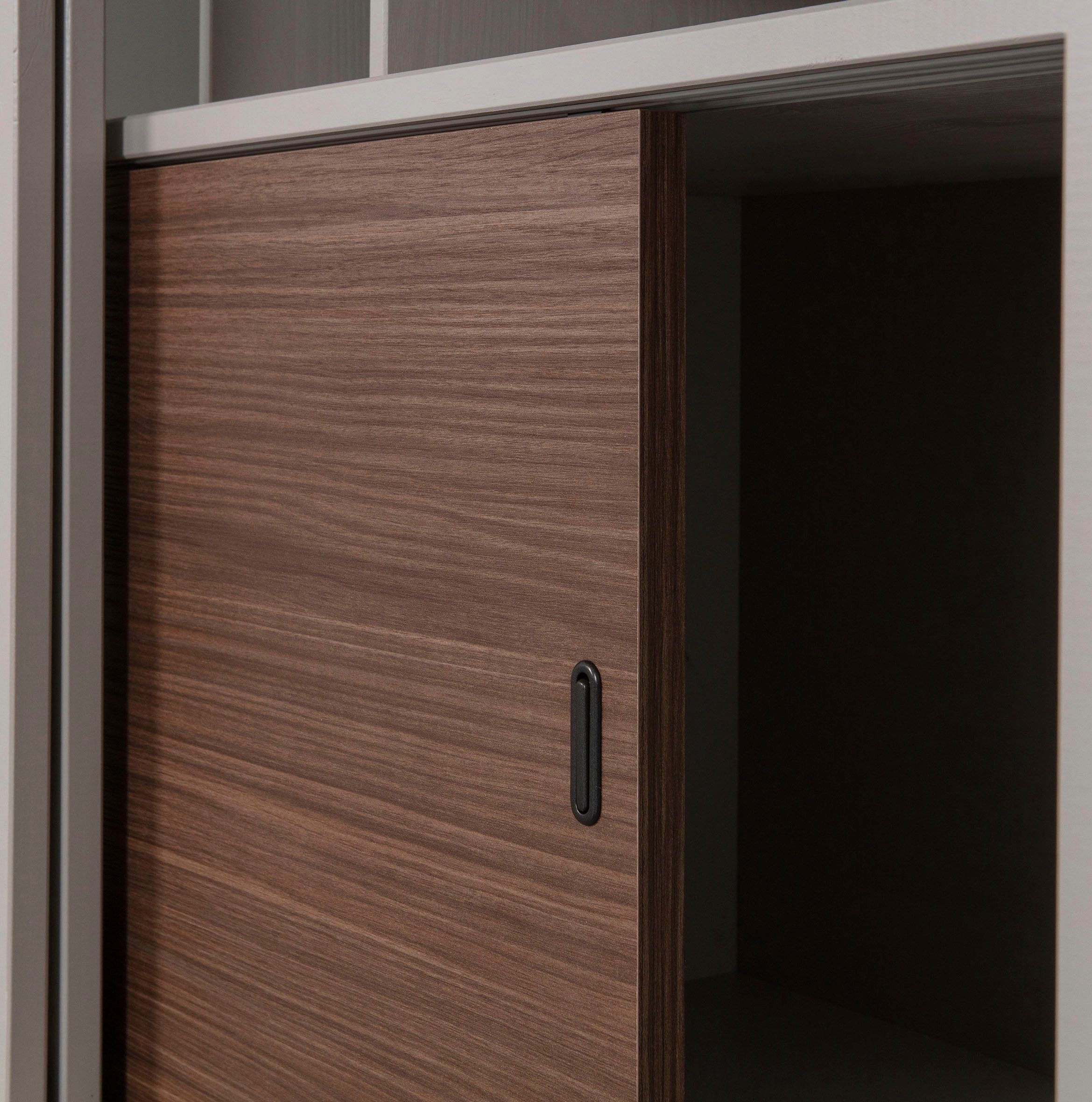 WOOOD Vitrinekast James met glas, veel opbergruimte, h 200 cm x b 125 cm