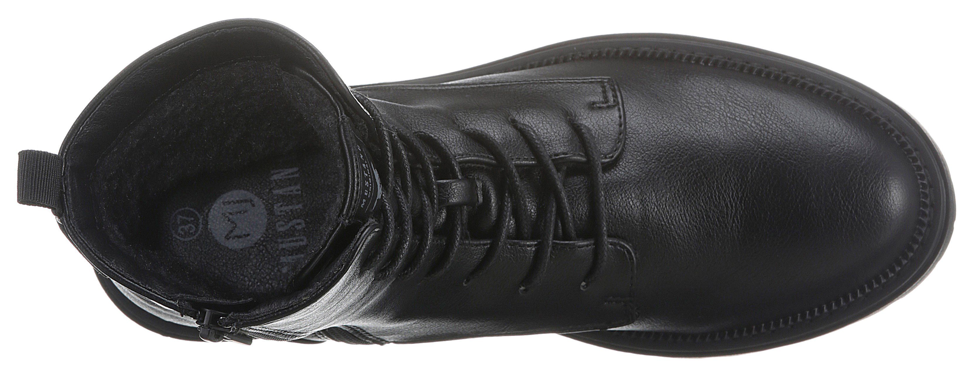 Mustang Shoes Winterlaarzen veterschoenen, winter enkellaars, nagels en decoratieve band aan de hiel