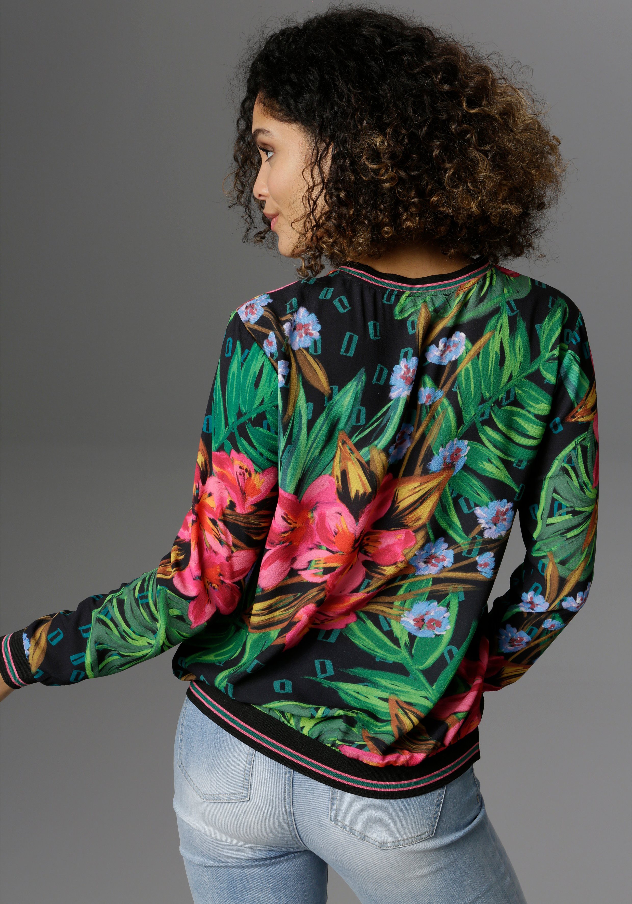 Aniston SELECTED Shirtblouse met gestreepte boorden