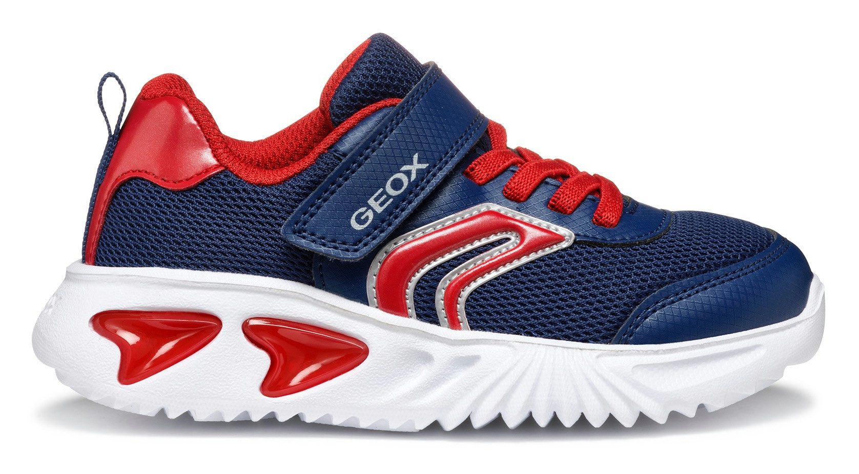 Geox Sneakers J ASSISTER BOY knipperschoen , sportschoen, klittenbandschoen met opvallend knipperende zool