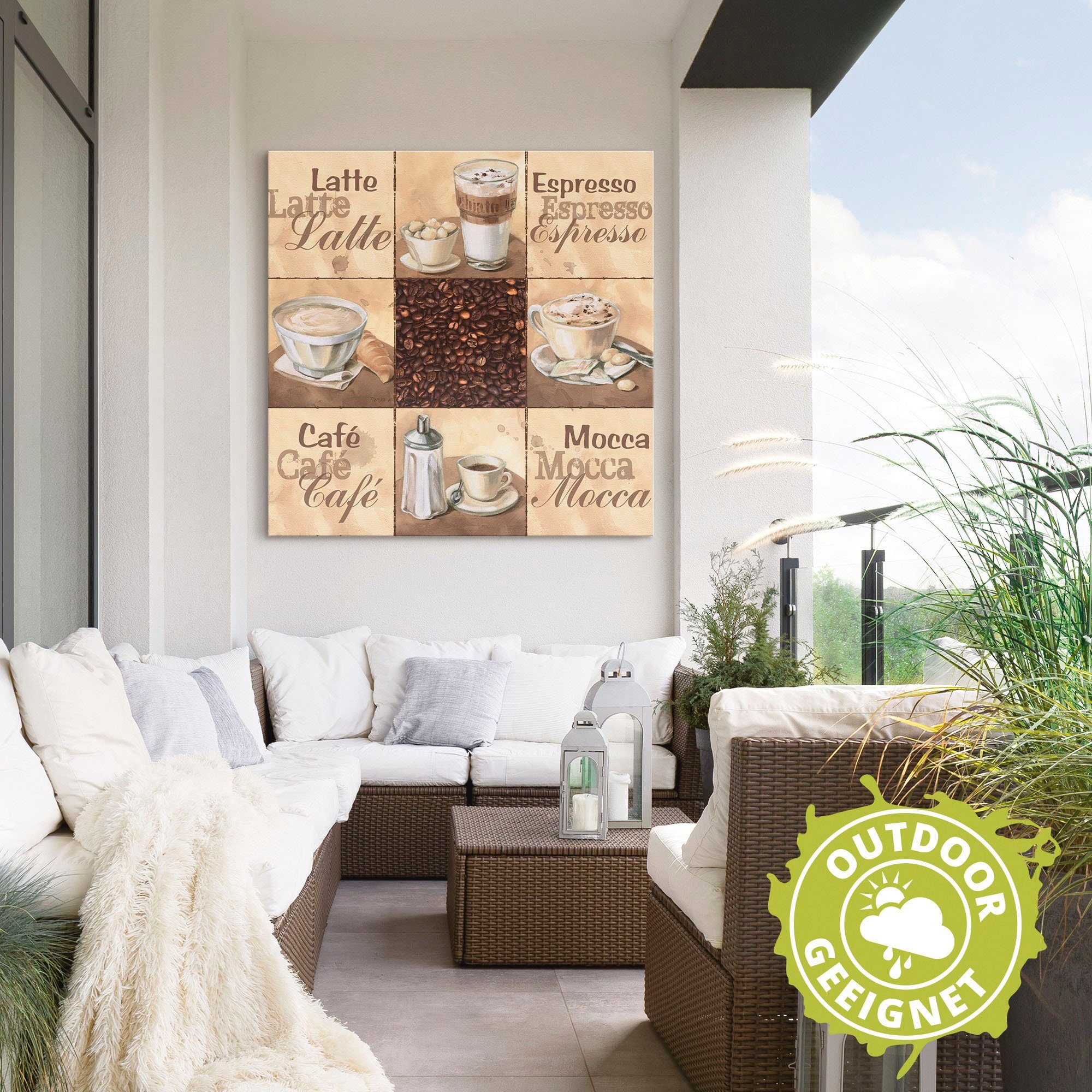 Artland Artprint Koffie collage II als artprint van aluminium, artprint op linnen, muursticker, verschillende maten