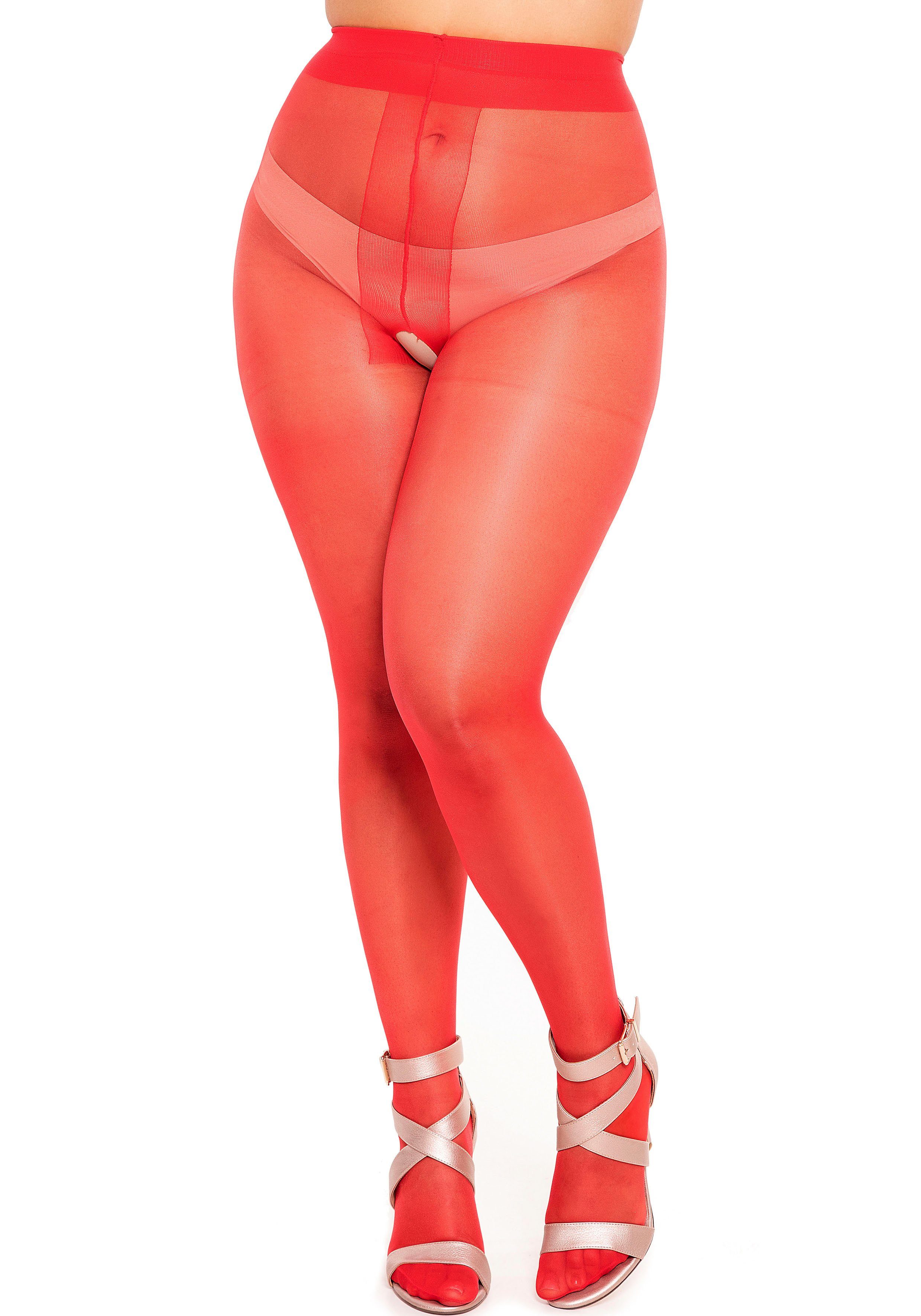 GLAMORY Ouvert maillot Ouvert 20 transparant & glanzend, t/m mt. 60-62 (1 stuk)