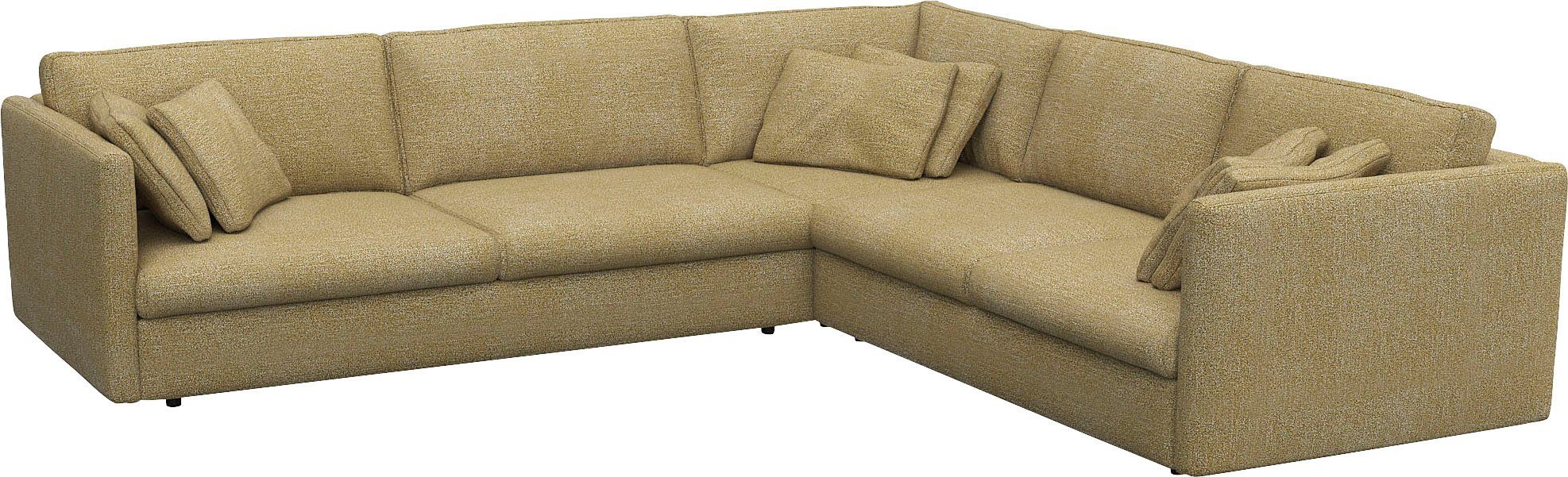 FLEXLUX Hoekbank Lovane, elegant en tijdloos, comfortabel, L-vorm Zacht en zeer comfortabel, grote zitdiepte op koudschuim, inclusief sierkussen