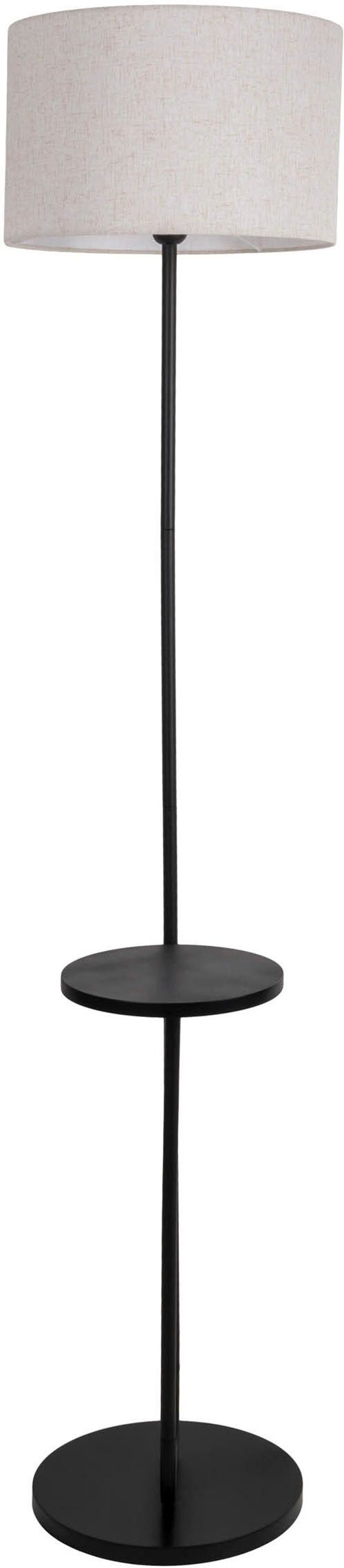 näve Staande lamp Tordis met geïntegreerde tafel, toevoer 230cm zwart, excl. 1 x e27 (1 stuk)