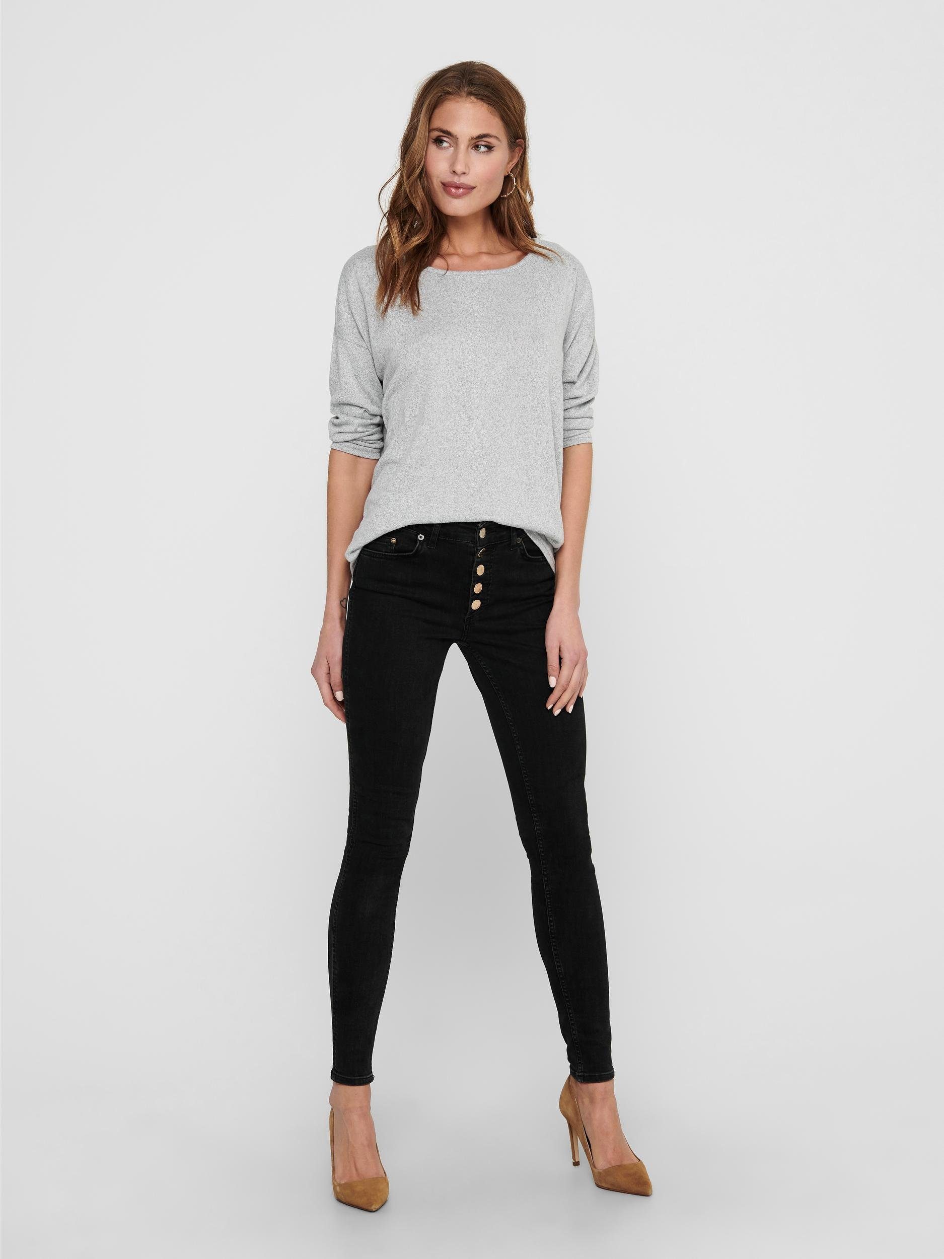 Only Shirt met 3/4 mouwen ONLELCOS 4/5 SOLID TOP