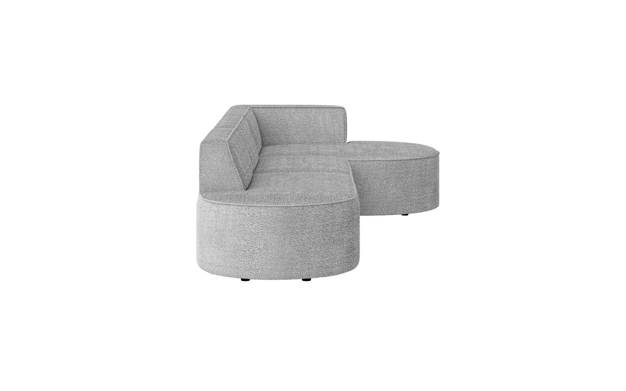 andas Hoekbank EIVIND designerbank met ottomane rechts/links, B/D/H: 343/159/72 cm