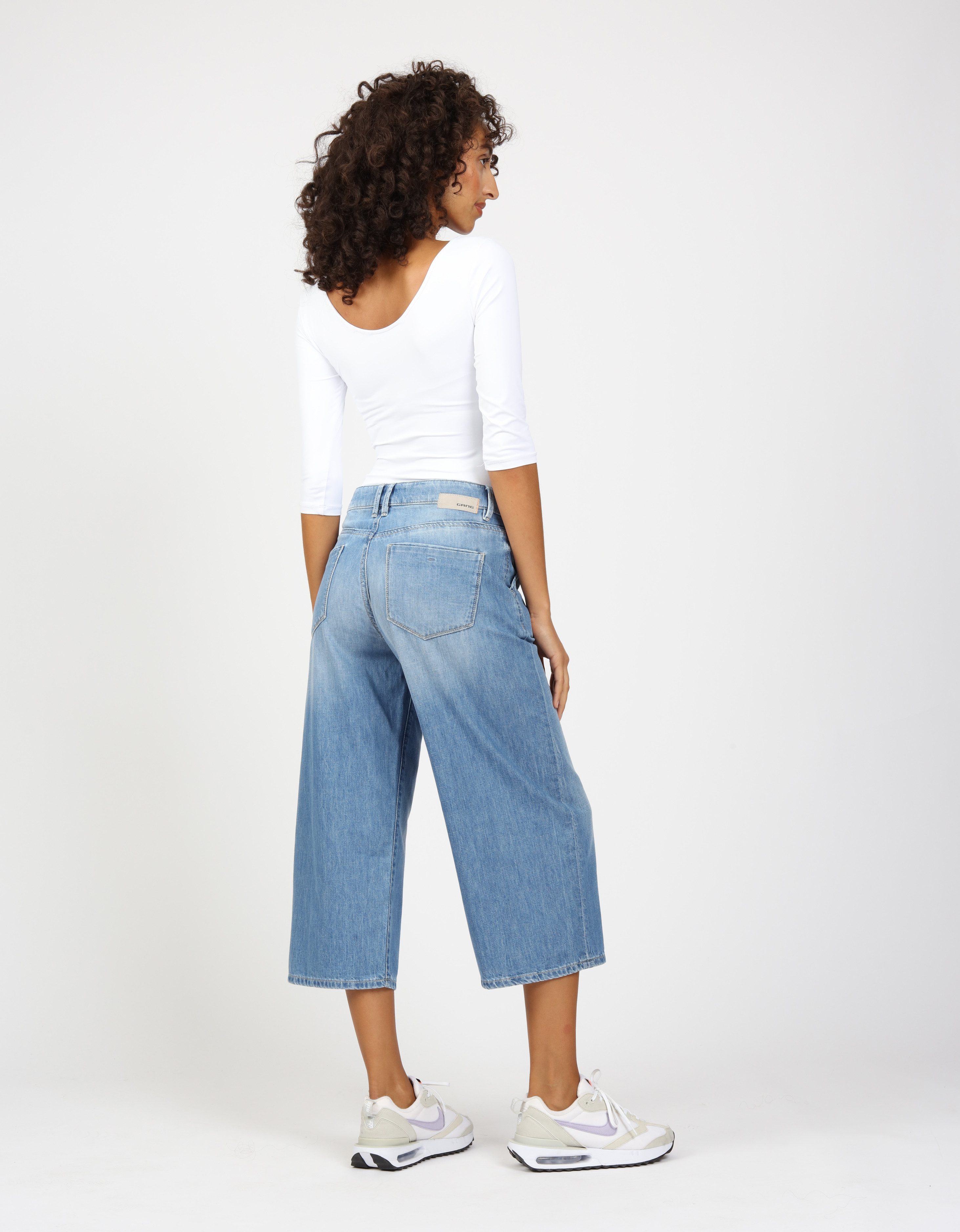 GANG 3/4 jeans 94MONA CULOTTE met wijde pijpen