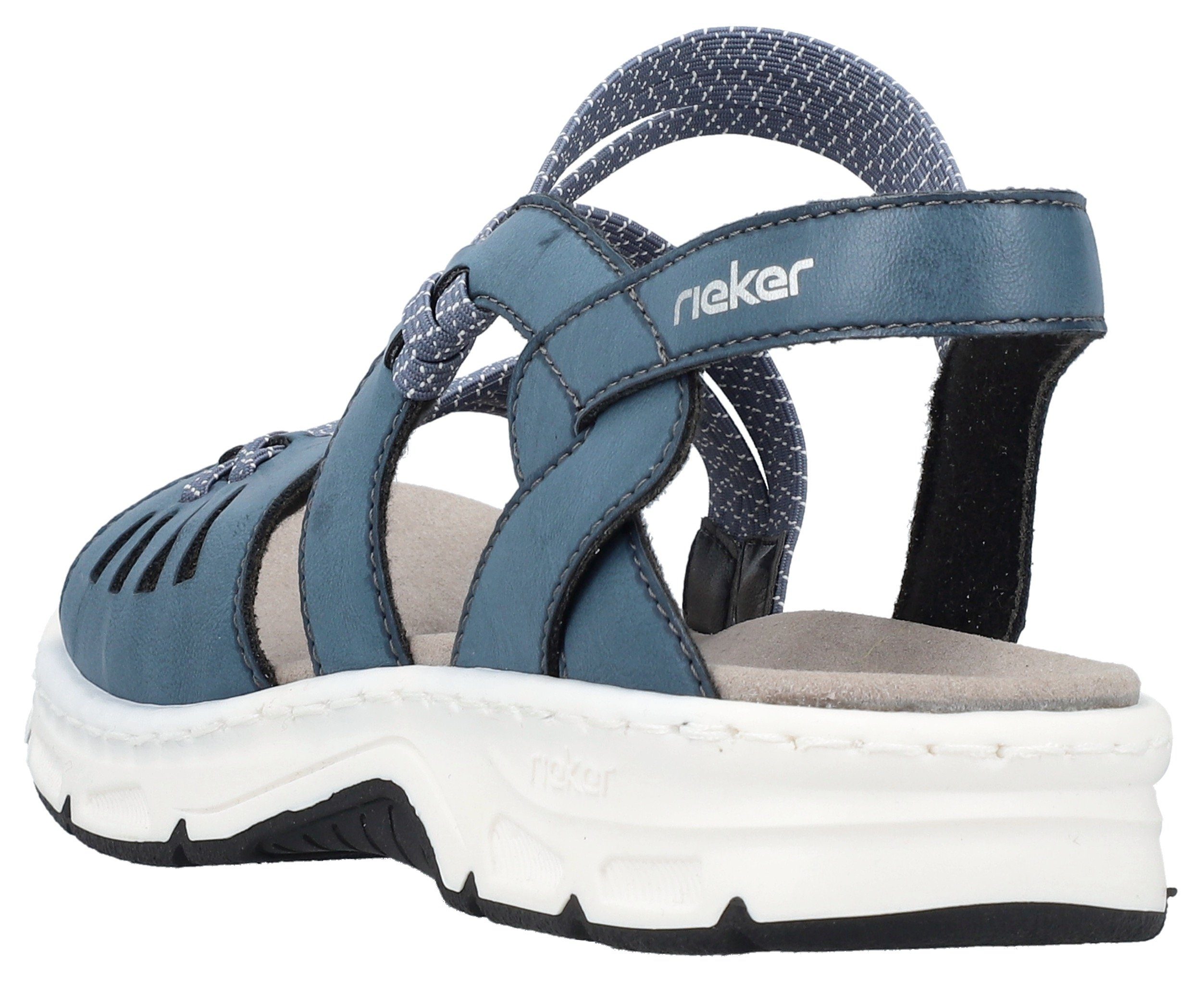 Rieker Sandalen , zomerschoen, sandaal, sleehak, met elastische bandjes