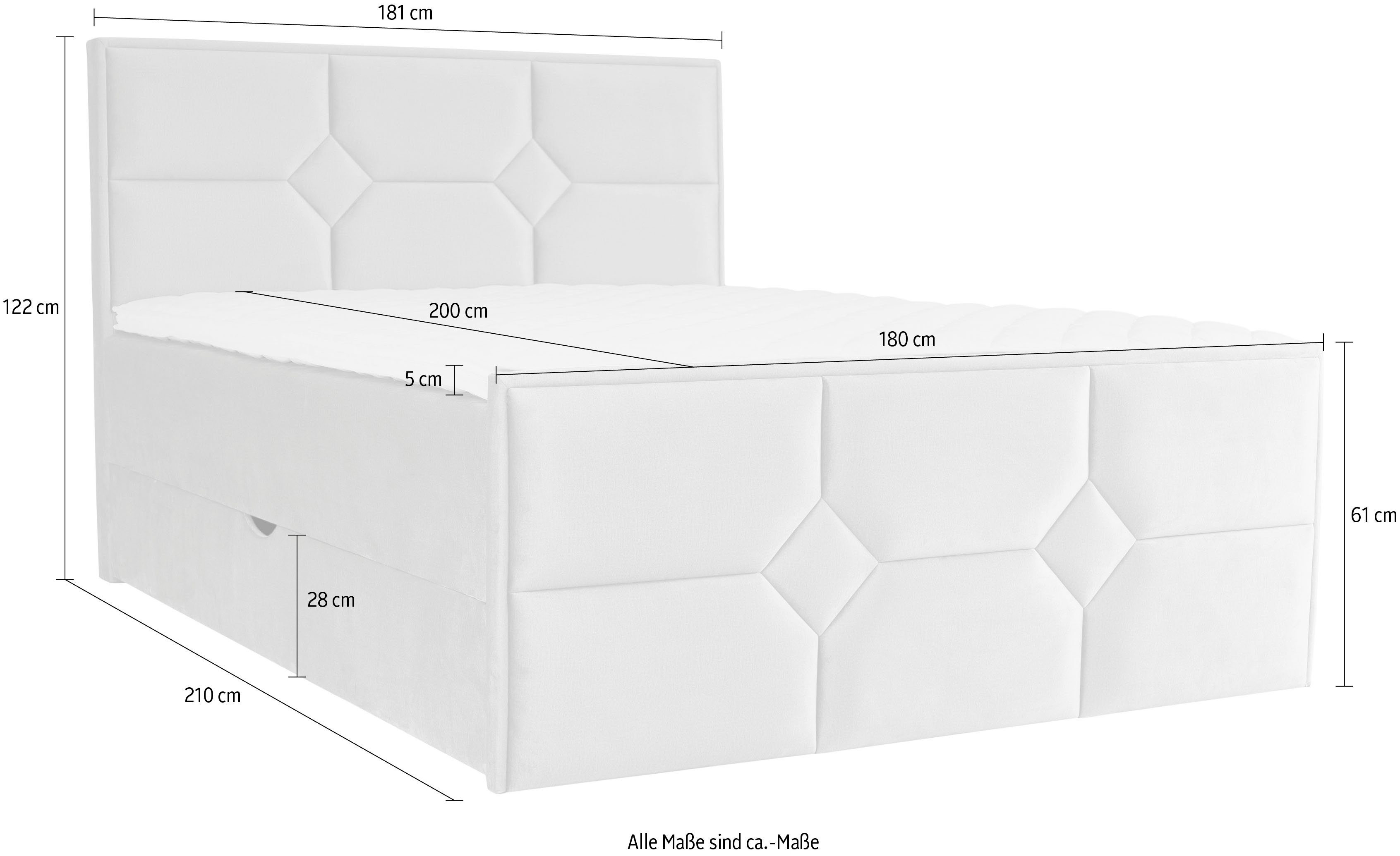 Leonique Boxspring Ambre met pocketveringsmatras