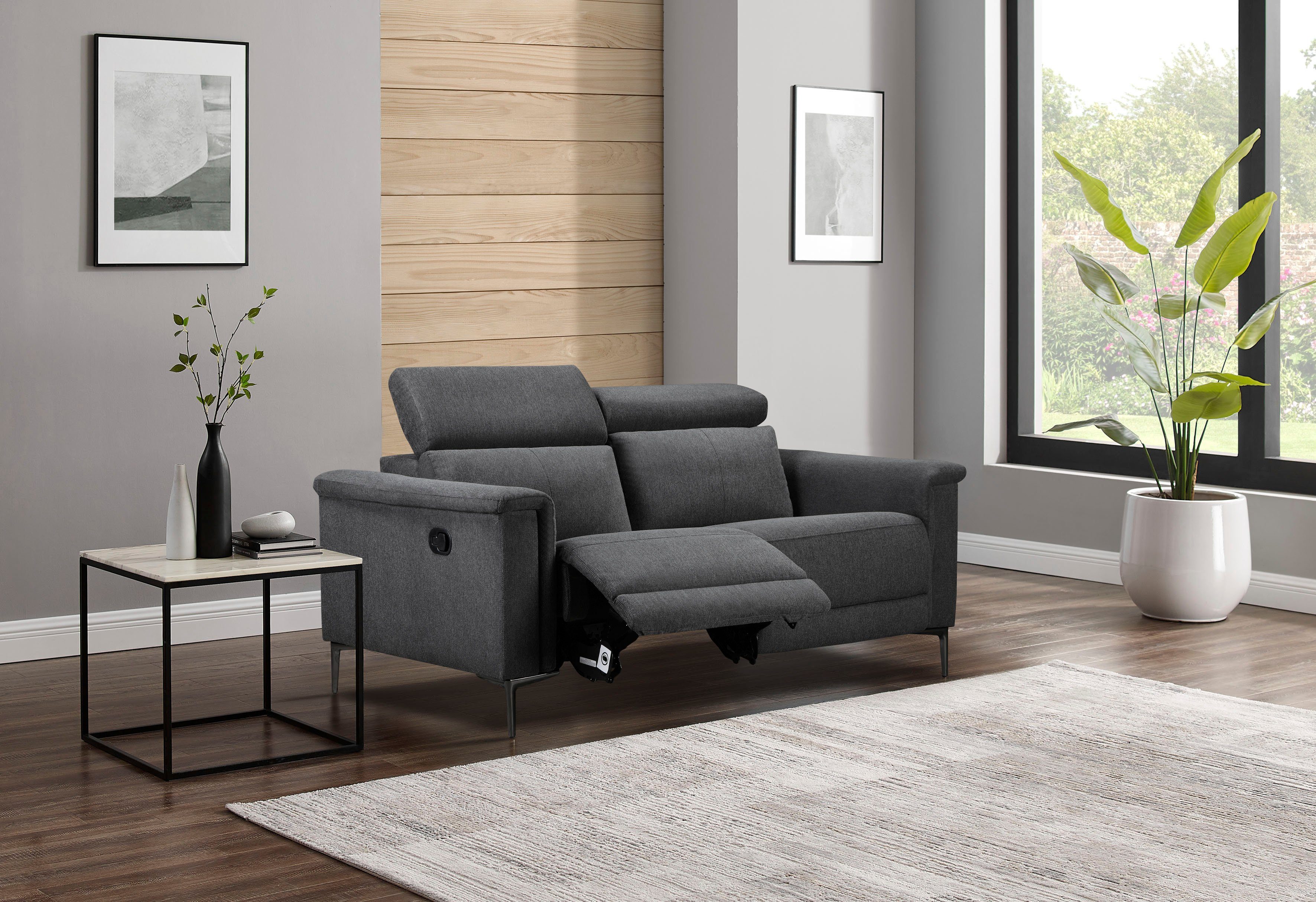 Places of Style 2-zitsbank Lund handmatige of elektrische relaxfunctie en usb-a,