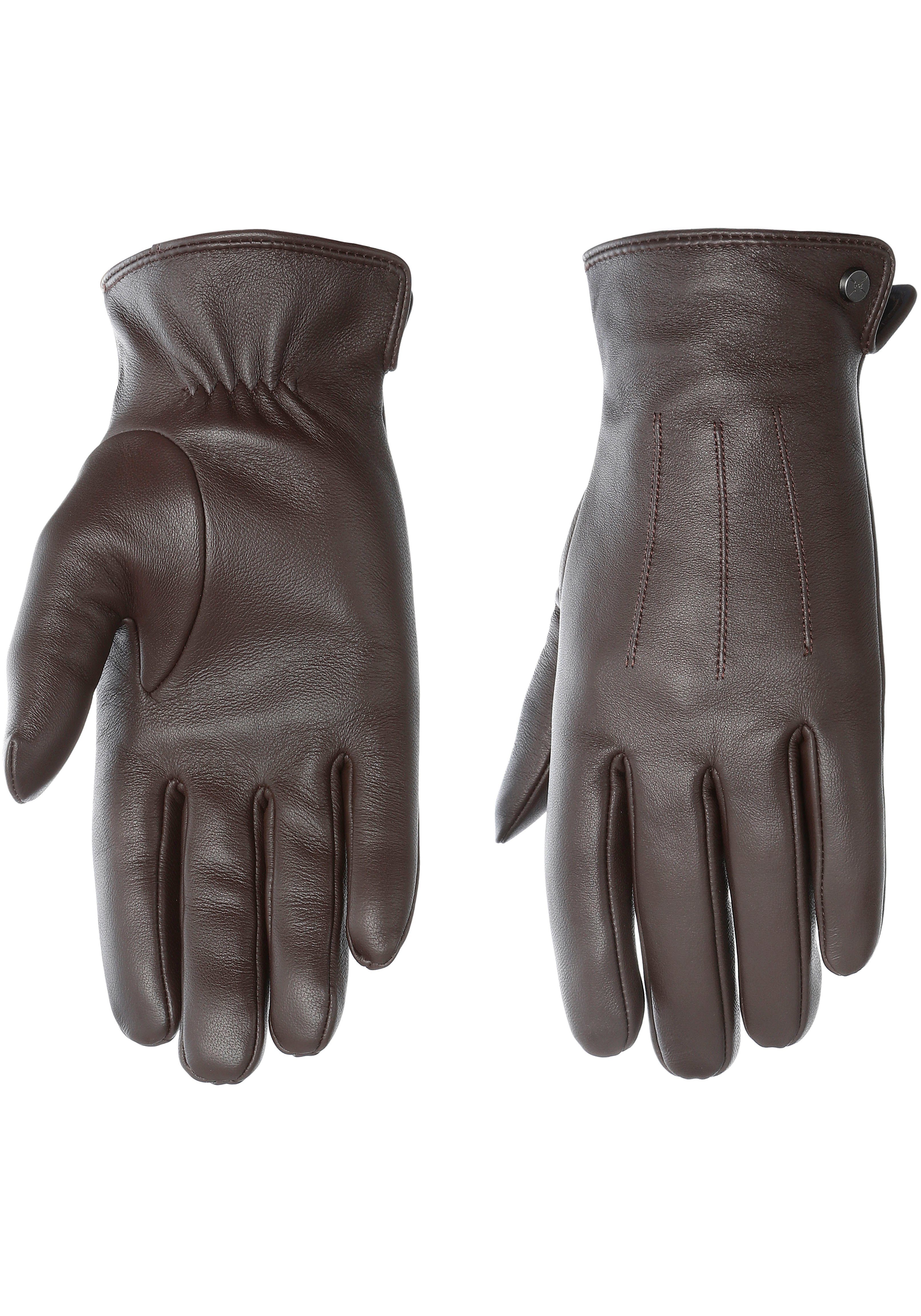 PEARLWOOD Leren handschoenen TRAVIS Glad leren handschoen