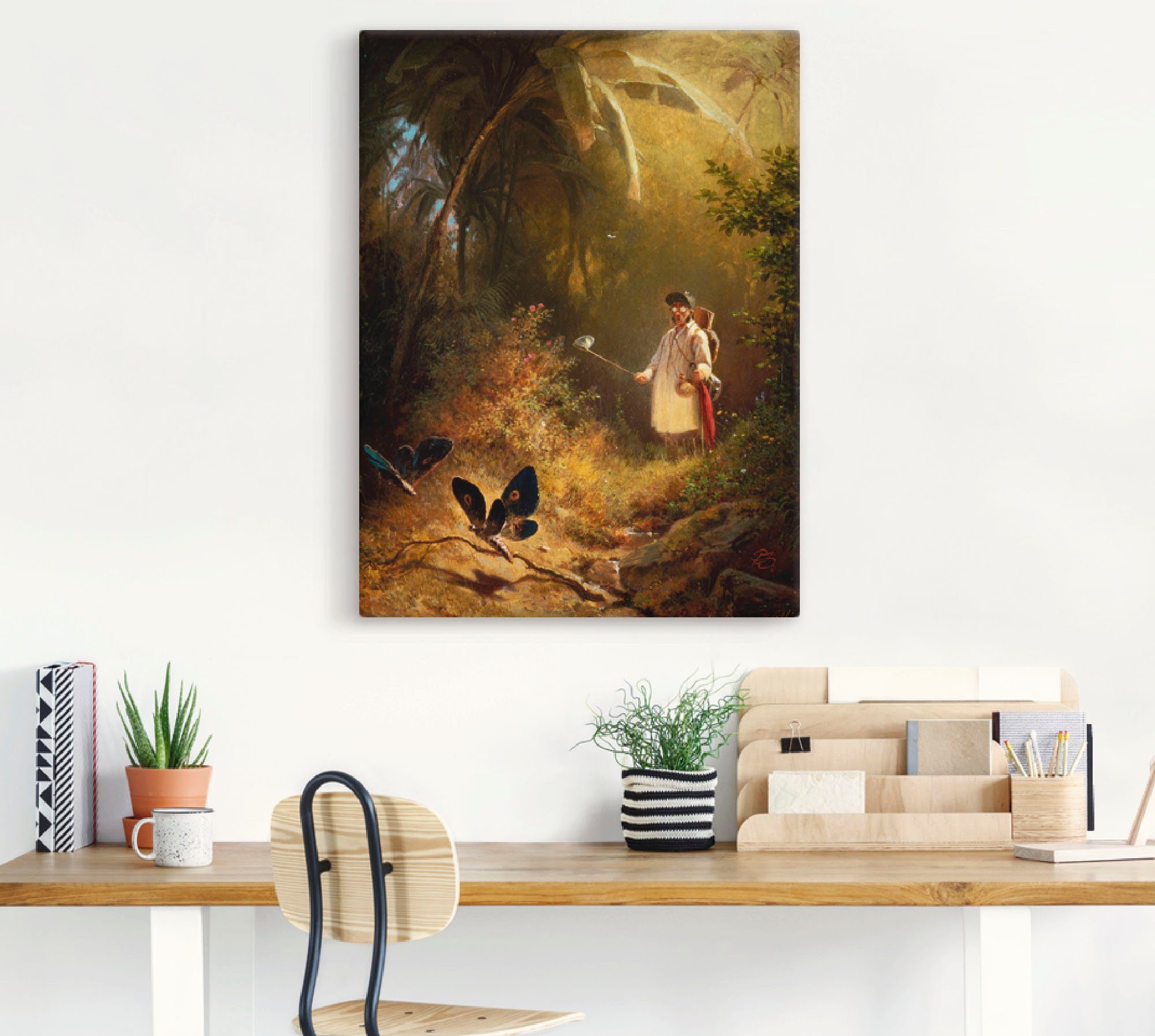 Artland Artprint De vlindervanger als artprint op linnen, poster in verschillende formaten maten