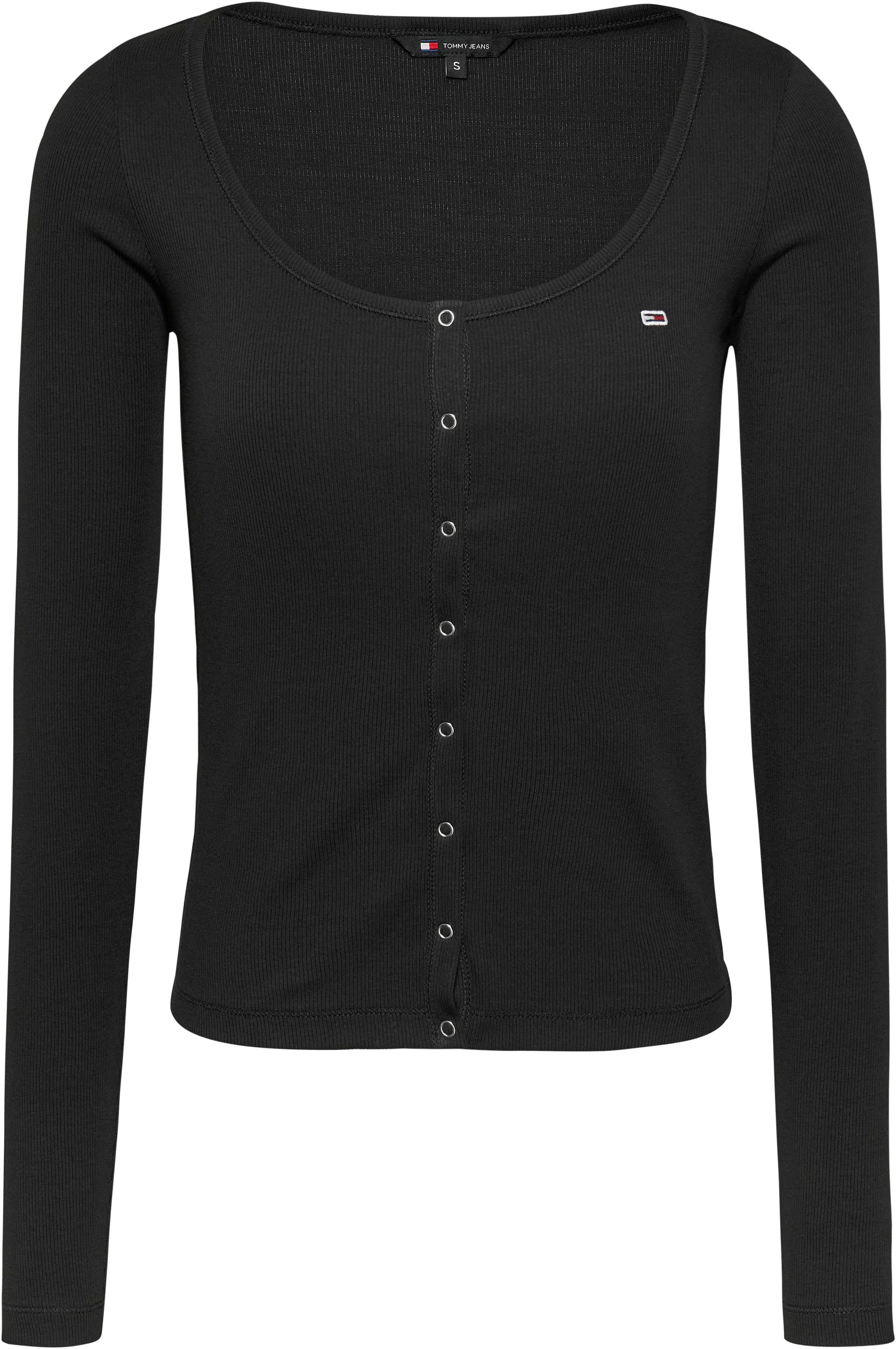 TOMMY JEANS Shirt met lange mouwen TJW SLIM BUTTON THRU LS