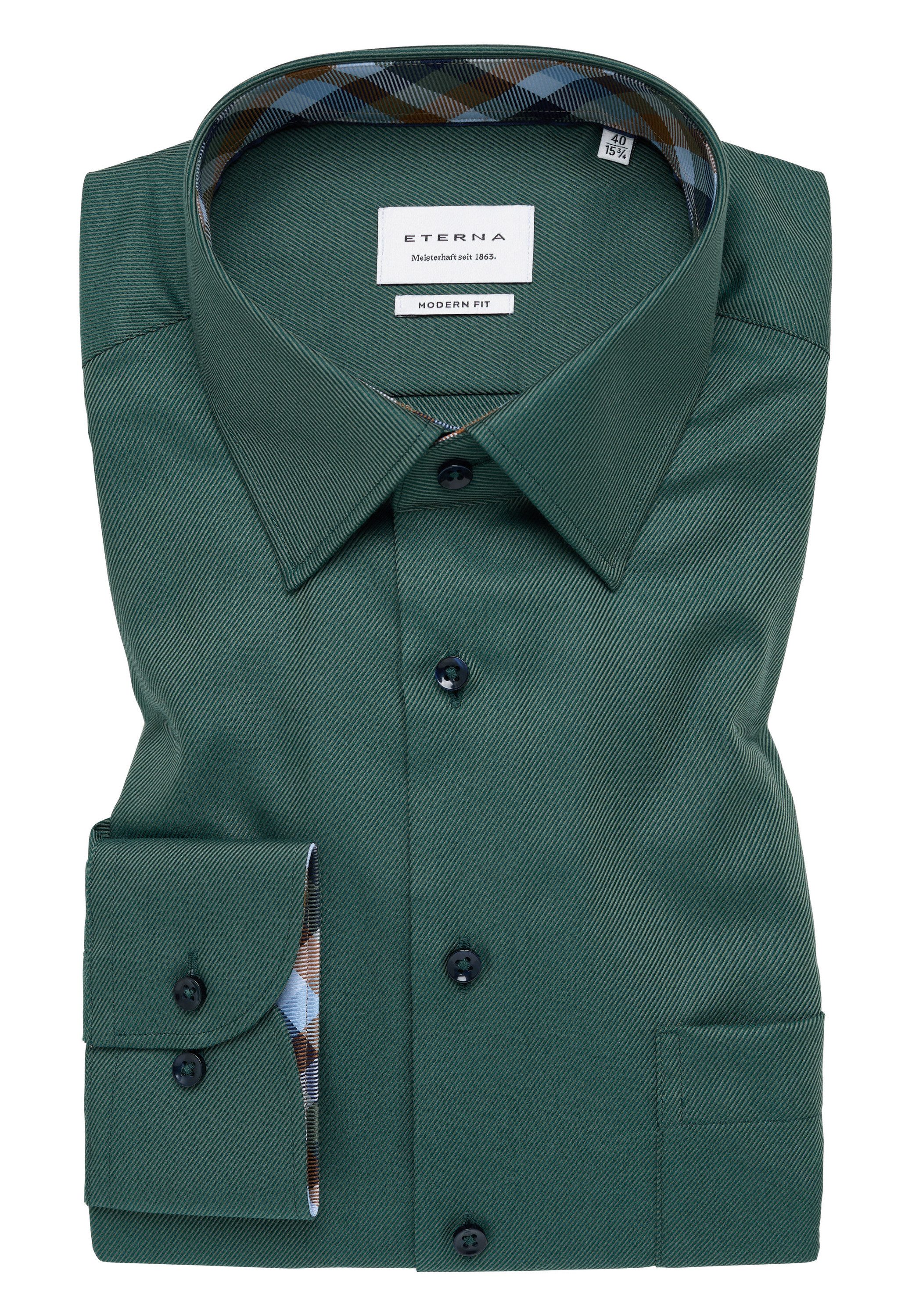 Eterna Overhemd met lange mouwen MODERN FIT NON IRON (strijkvrij)