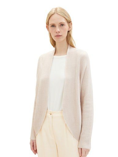 Tom Tailor Cardigan met siernaad aan de achterkant dames cardigans maat XXL (44) grijs