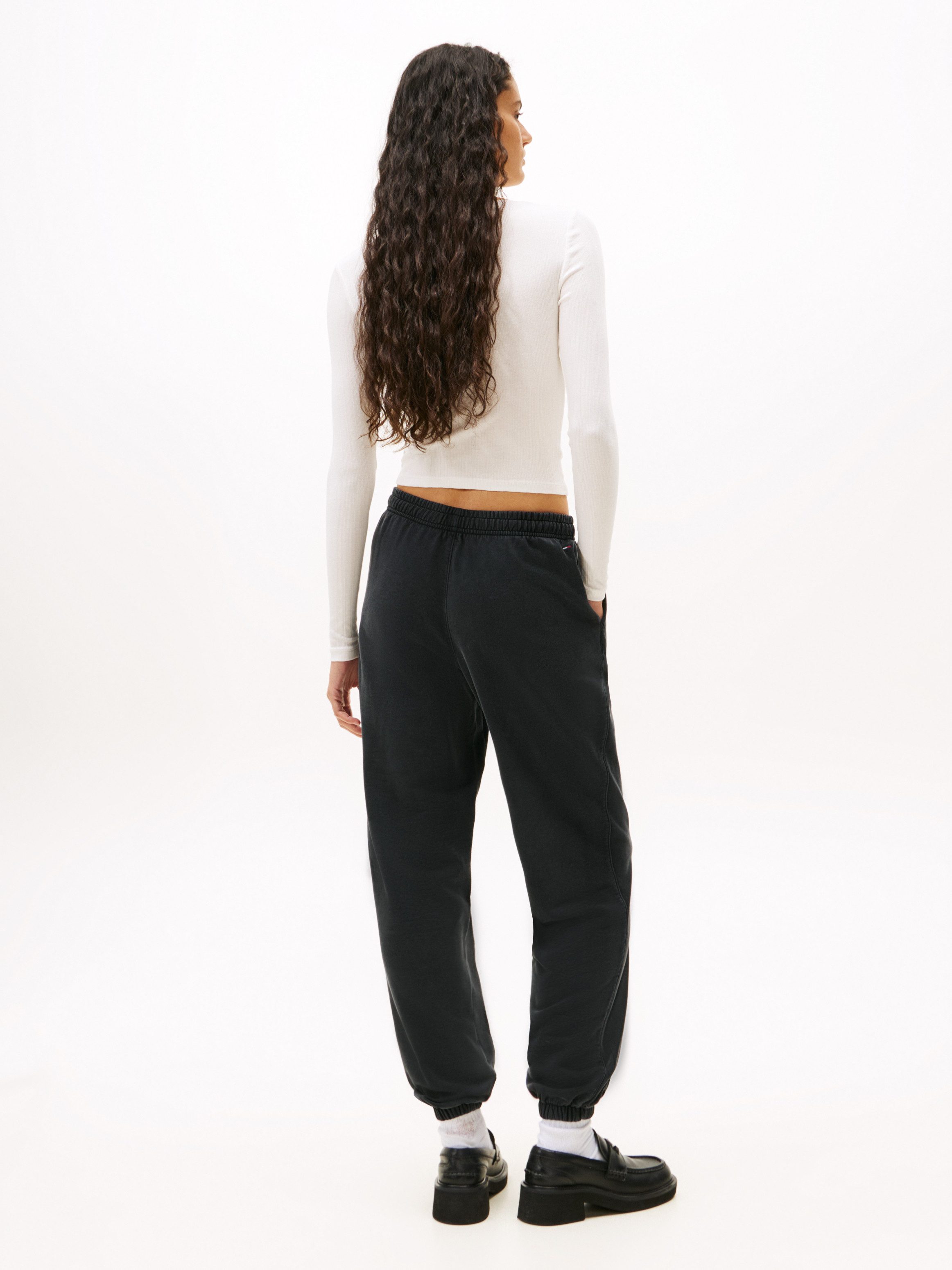 TOMMY JEANS Shirt met lange mouwen TJW SLIM SH IRREGULAR RIB LS