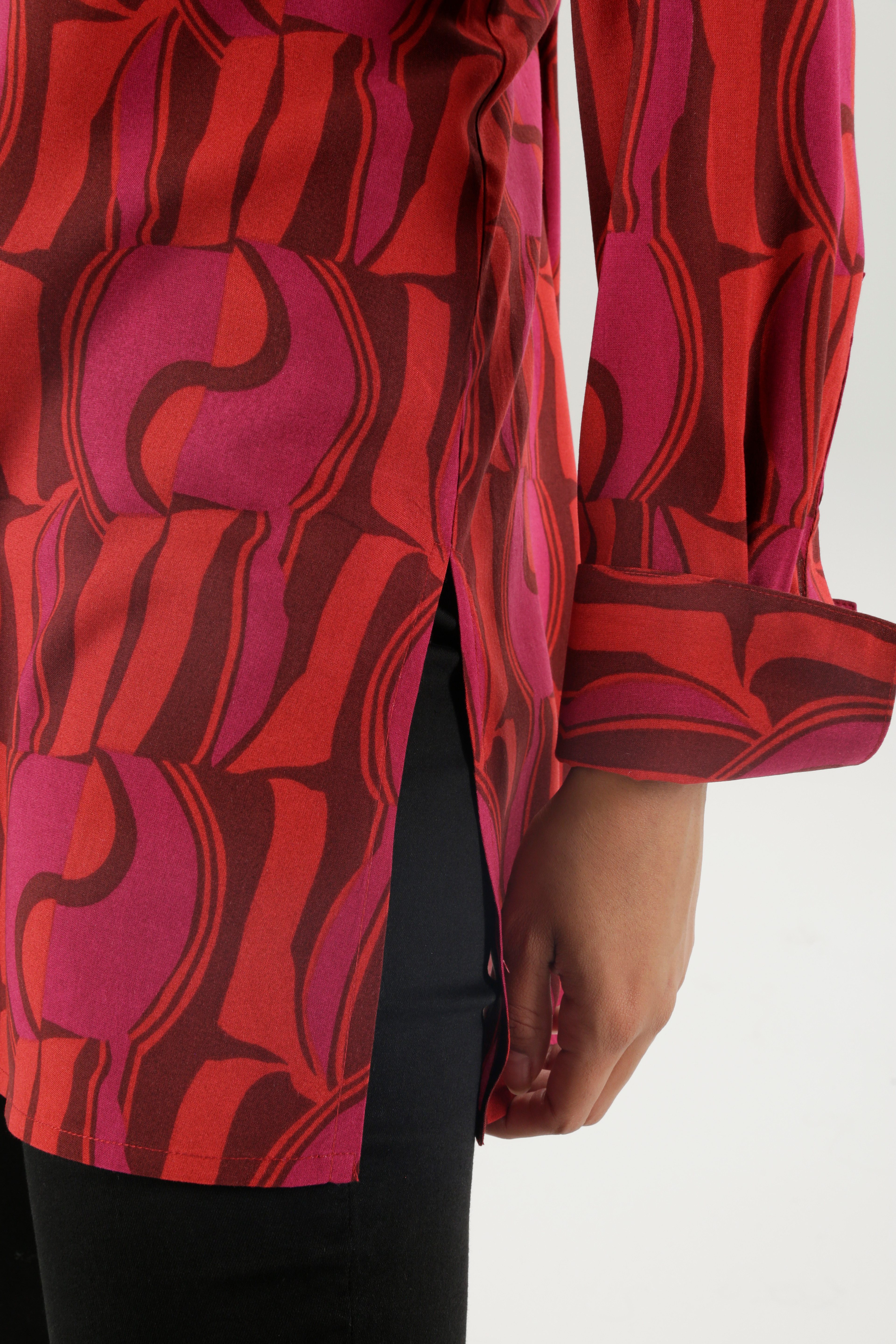 Aniston SELECTED Lange blouse met asymmetrische zoom en extra lange manchetten