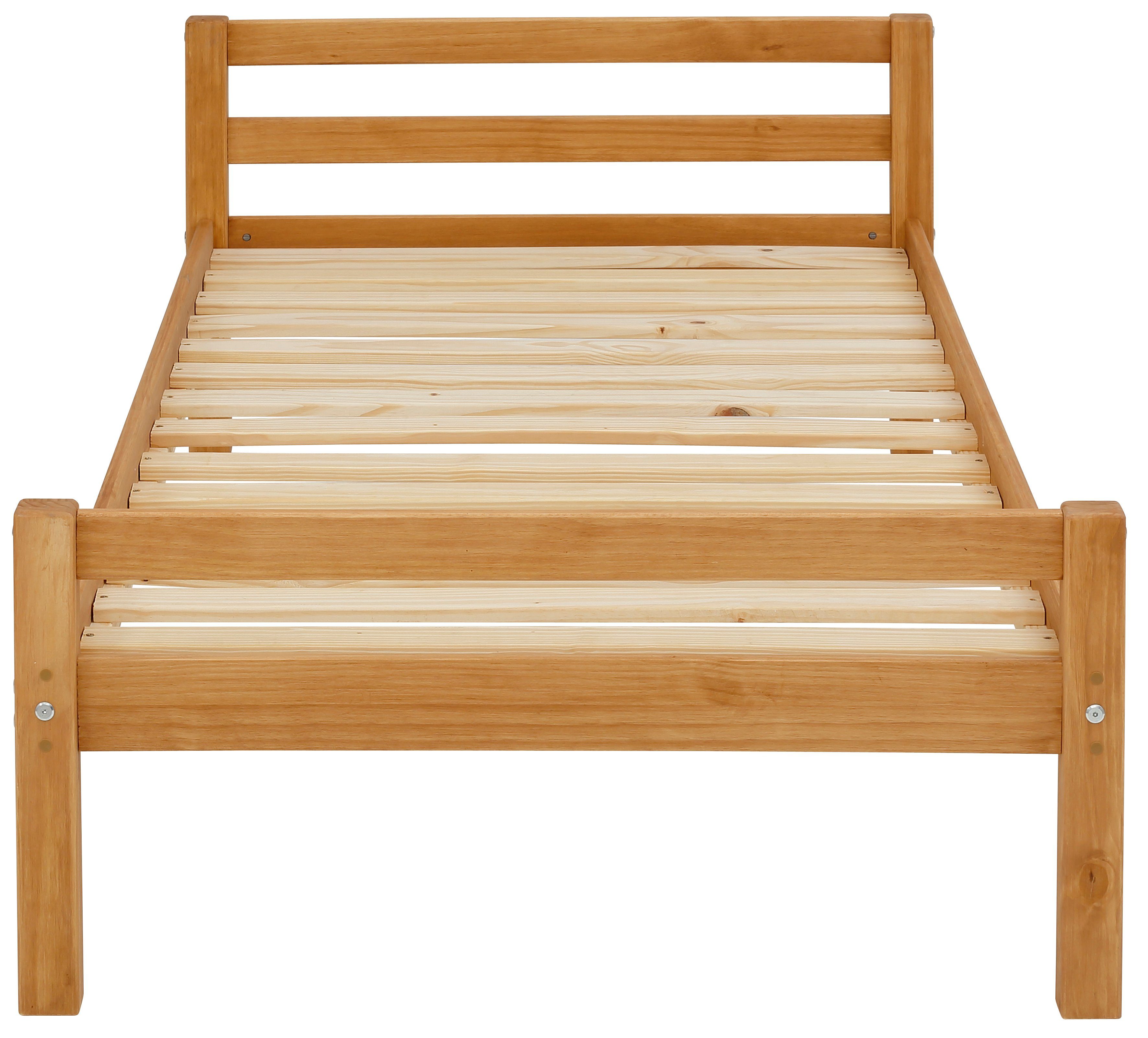 Lüttenhütt Kinderledikant Alpi 1-persoons van mooi grenenhout, lattenbodem, ligoppervlak 90x200 cm
