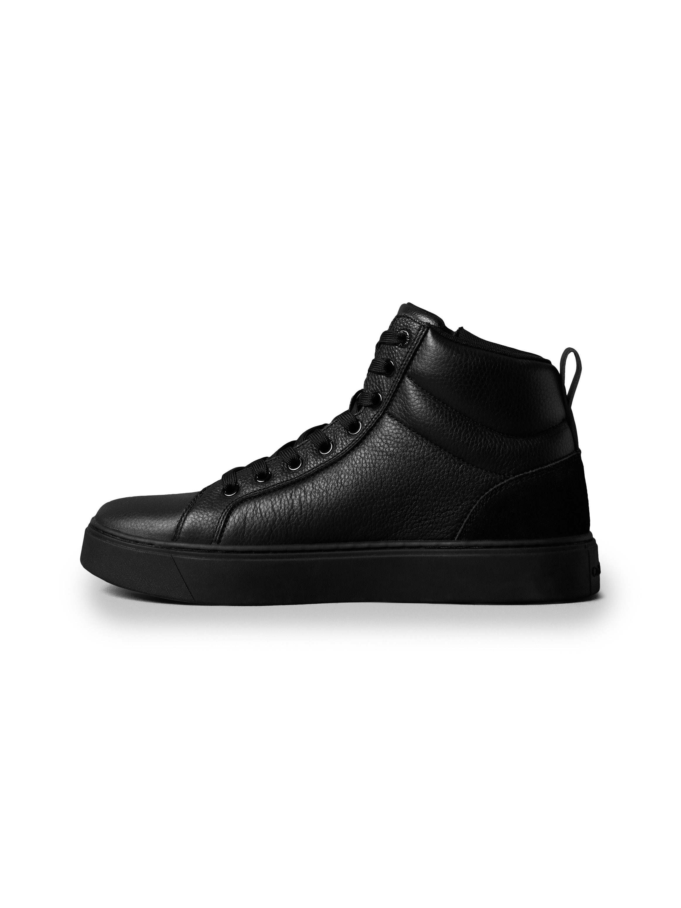 Calvin Klein Veterschoenen CLASSIC CUP MID LACEUP ZIP LTH High top sneaker, sneakerboots, enkellaars met gewatteerde schacht