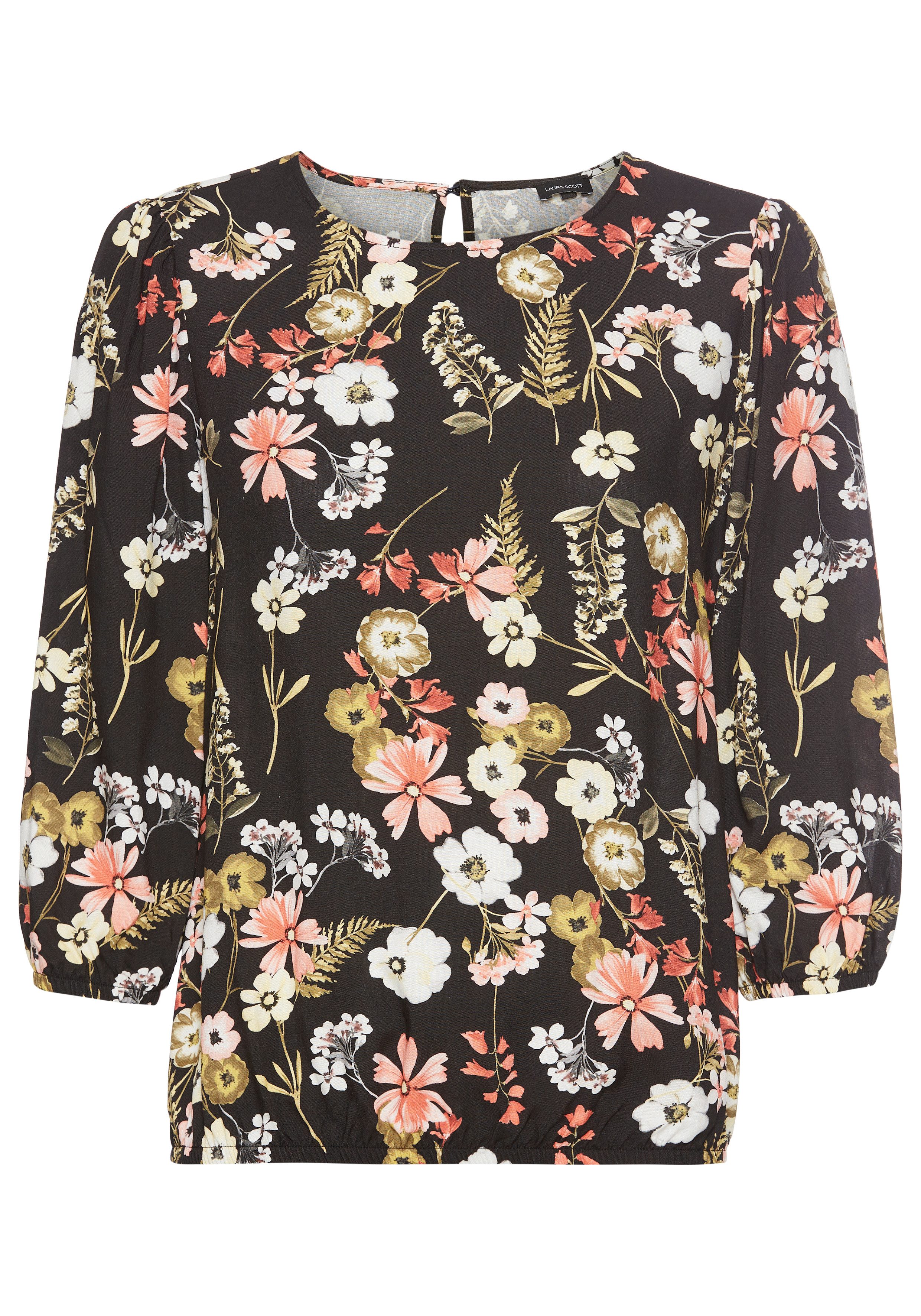 Laura Scott Gedessineerde blouse met elegante bloemenprint