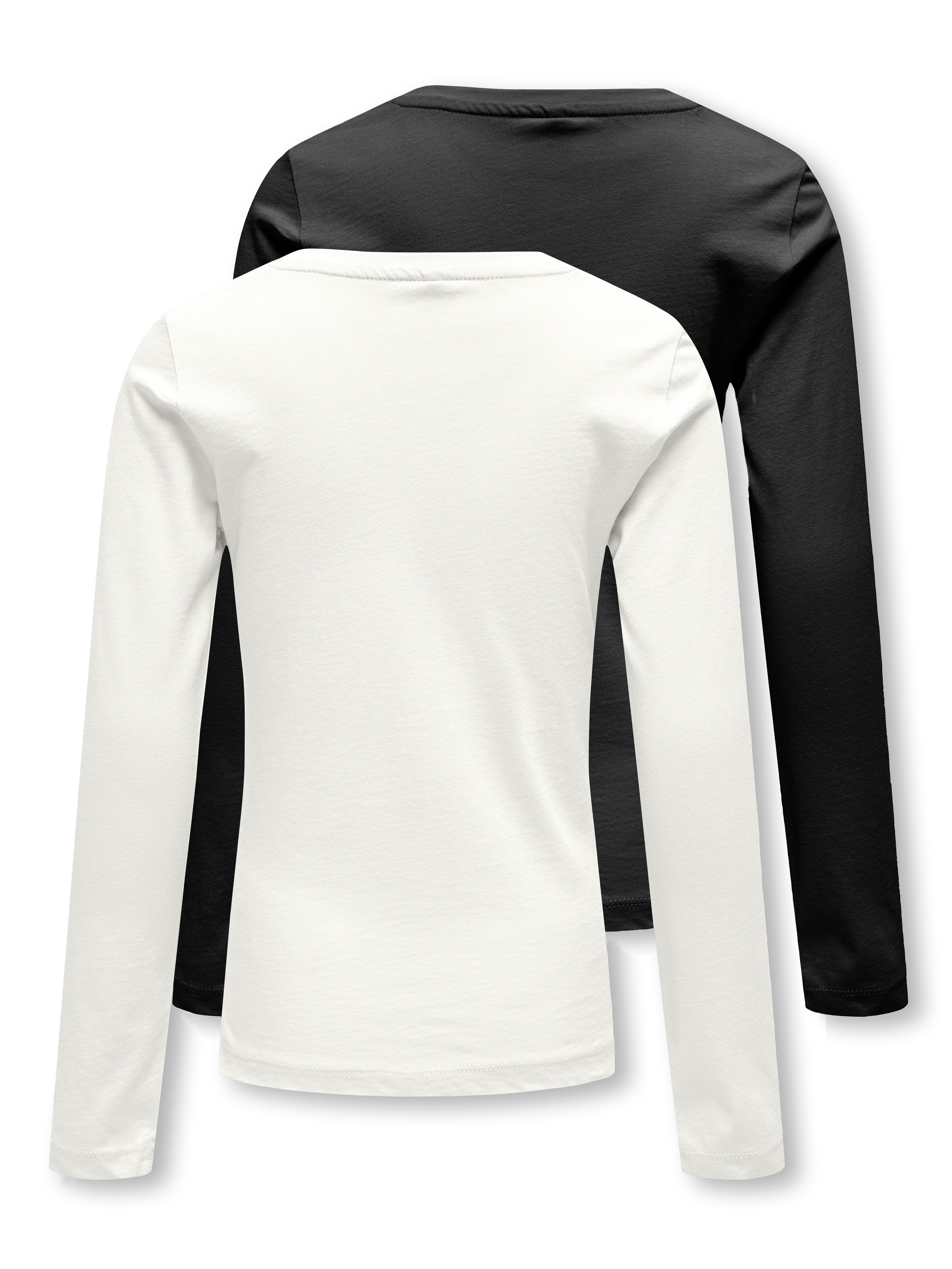 KIDS ONLY Shirt met lange mouwen KOGNEW ONLY L/S TEE JRS 2-PACK (set, 2-delig)