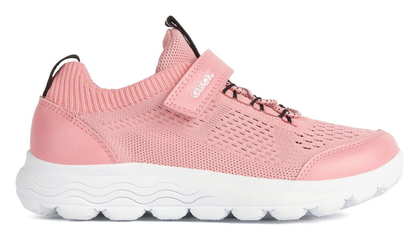 Geox Sneakers J SPHERICA GIRL met elastische inzet, vrijetijdsschoen, lage schoen, veterschoen