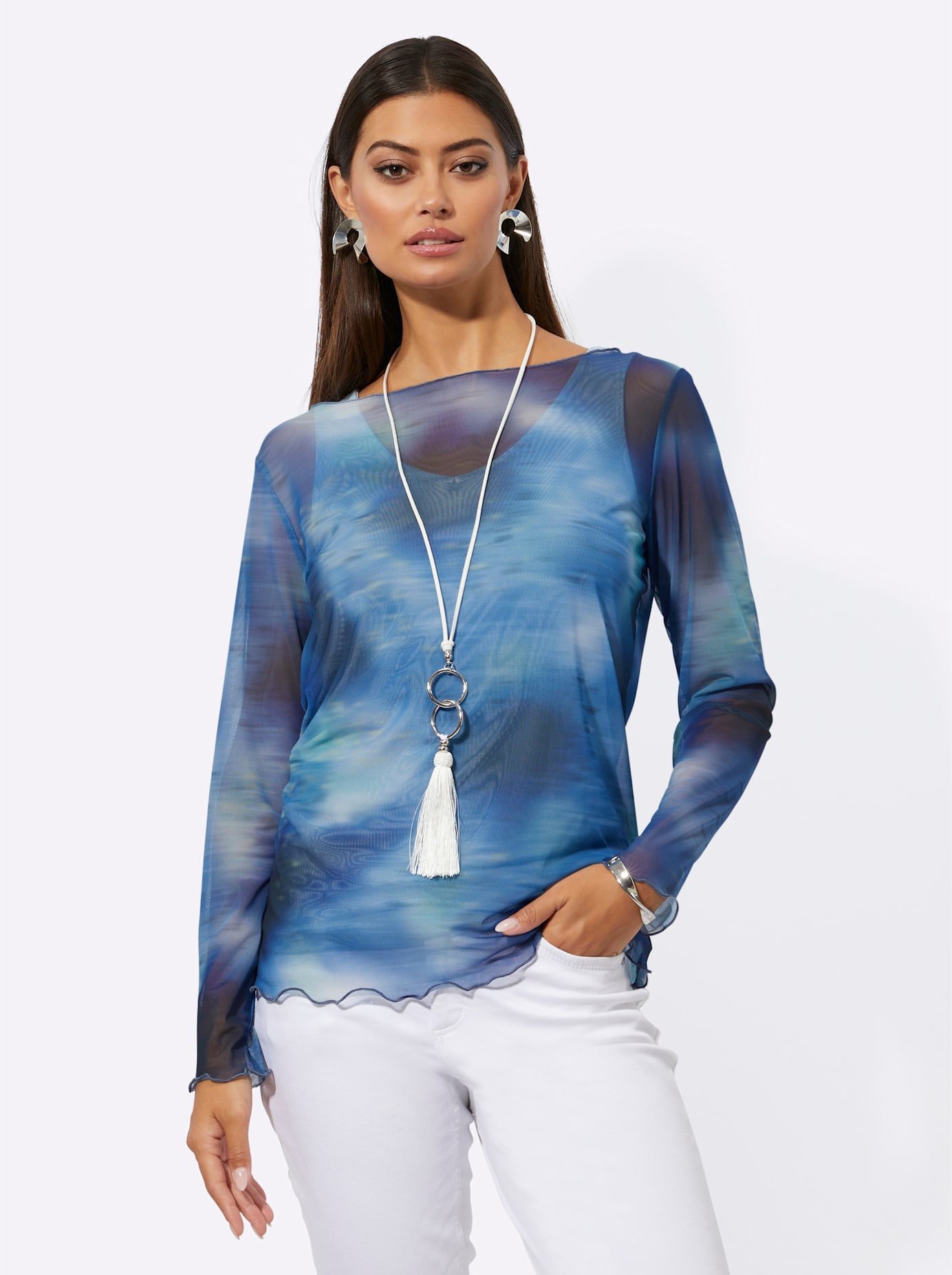 Creation L 2-in-1-shirt Mesh-shirt (1-delig)