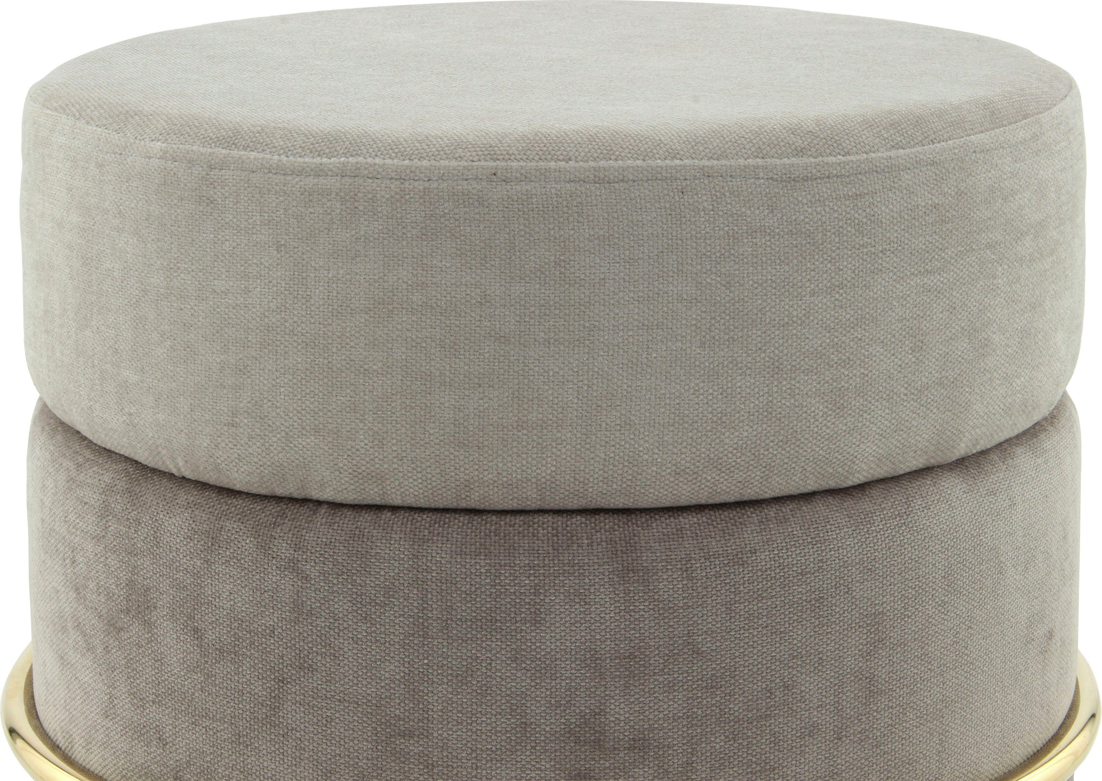 Kayoom ZitHocker Matilda 225, comfortabele ronde vorm, gezellige design-hocker (1 stuk)