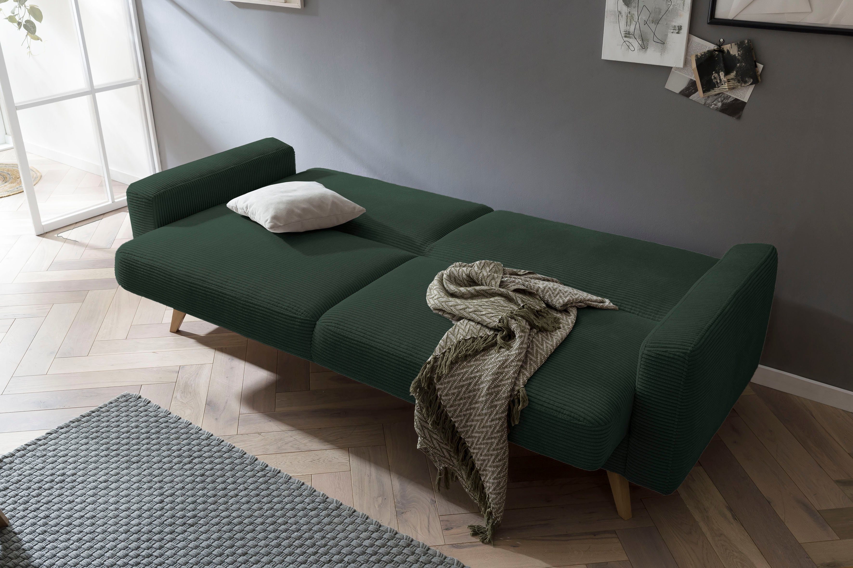 exxpo - sofa fashion 3-zitsbank Samso, elegant en comfortabel, actuele cord bekleding, kantelbank