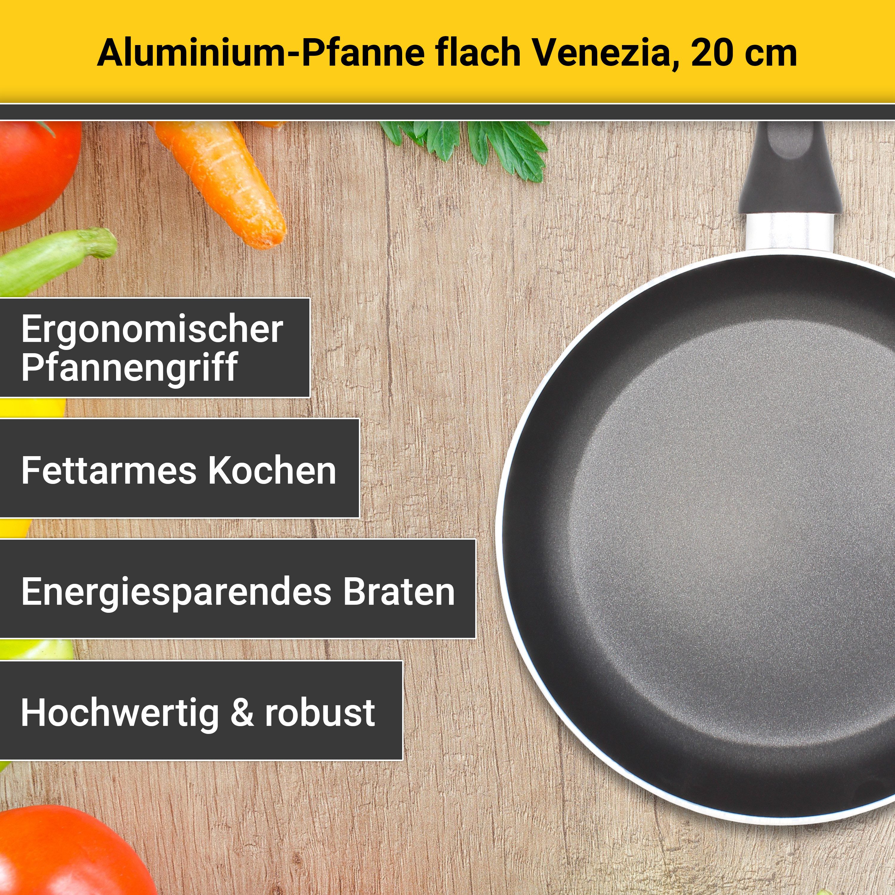 Krüger Koekenpan Aluminium pan plat Venezia voor inductiekookvelden geschikt (1-delig)