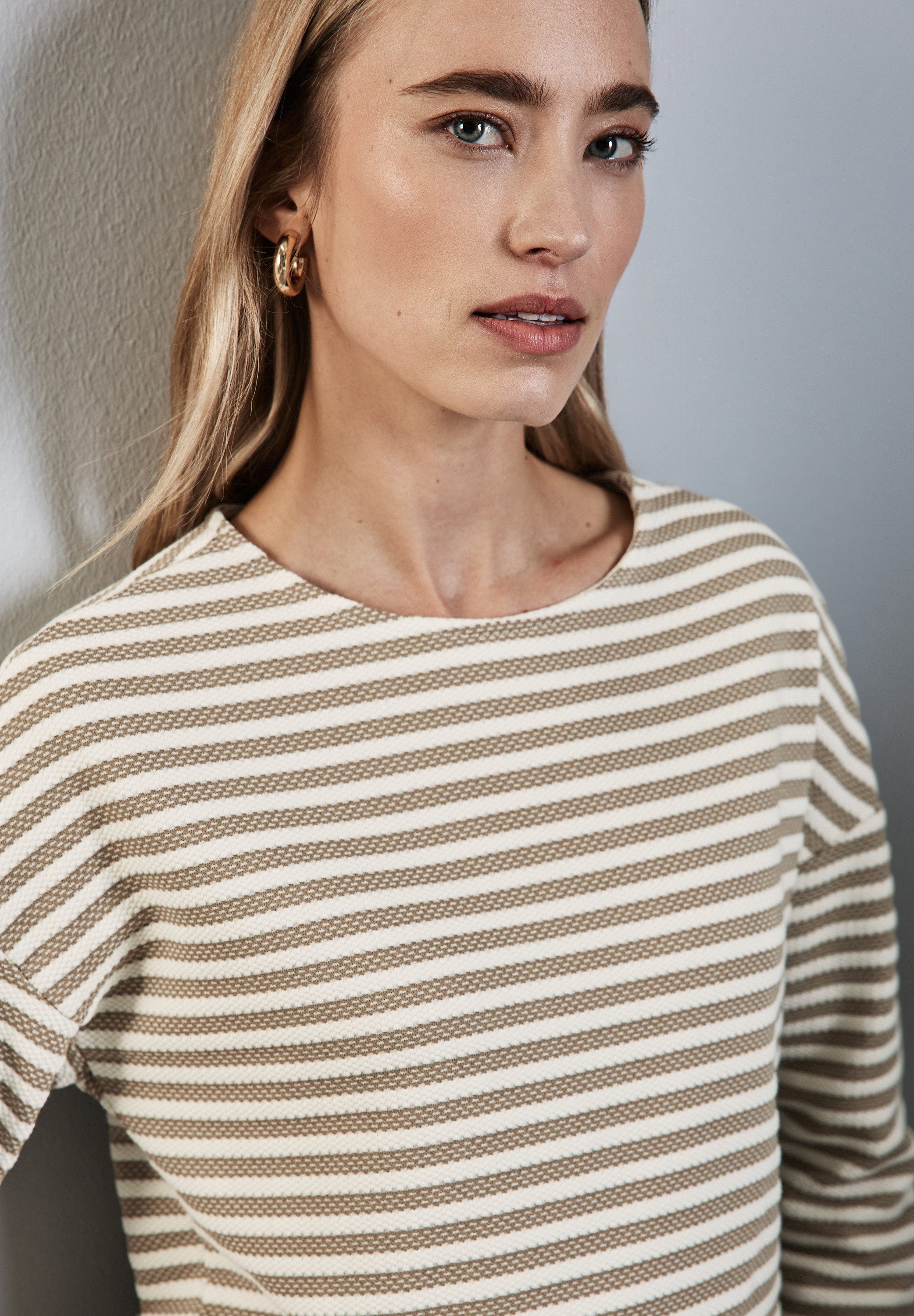 STREET ONE Sweatshirt met gestreept patroon