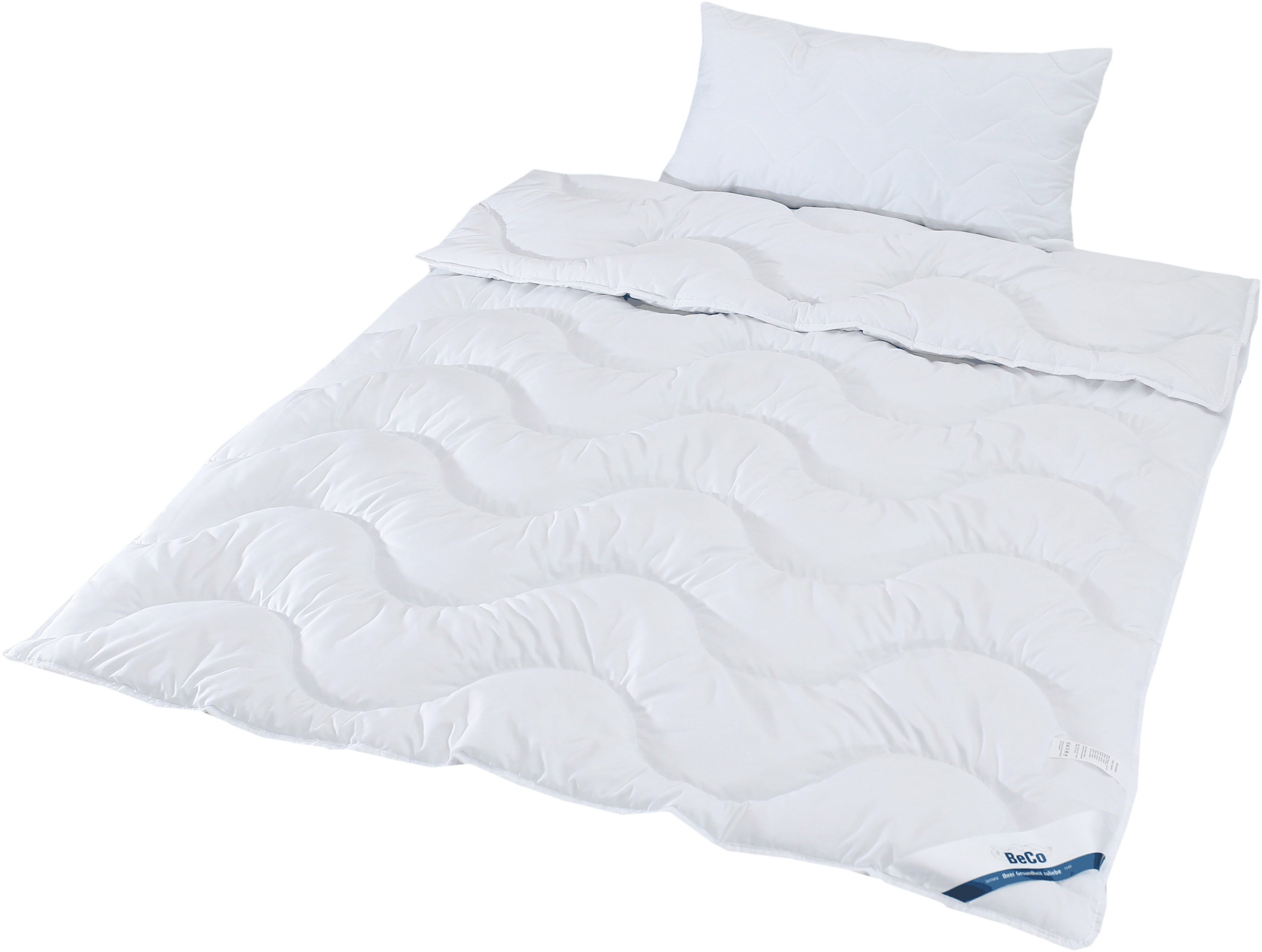 Beco Dekbed + hoofdkussen Sale, 2-Tlg. Set Dekbed in 135x200 en kussen in 40x80 cm (voordeelset)