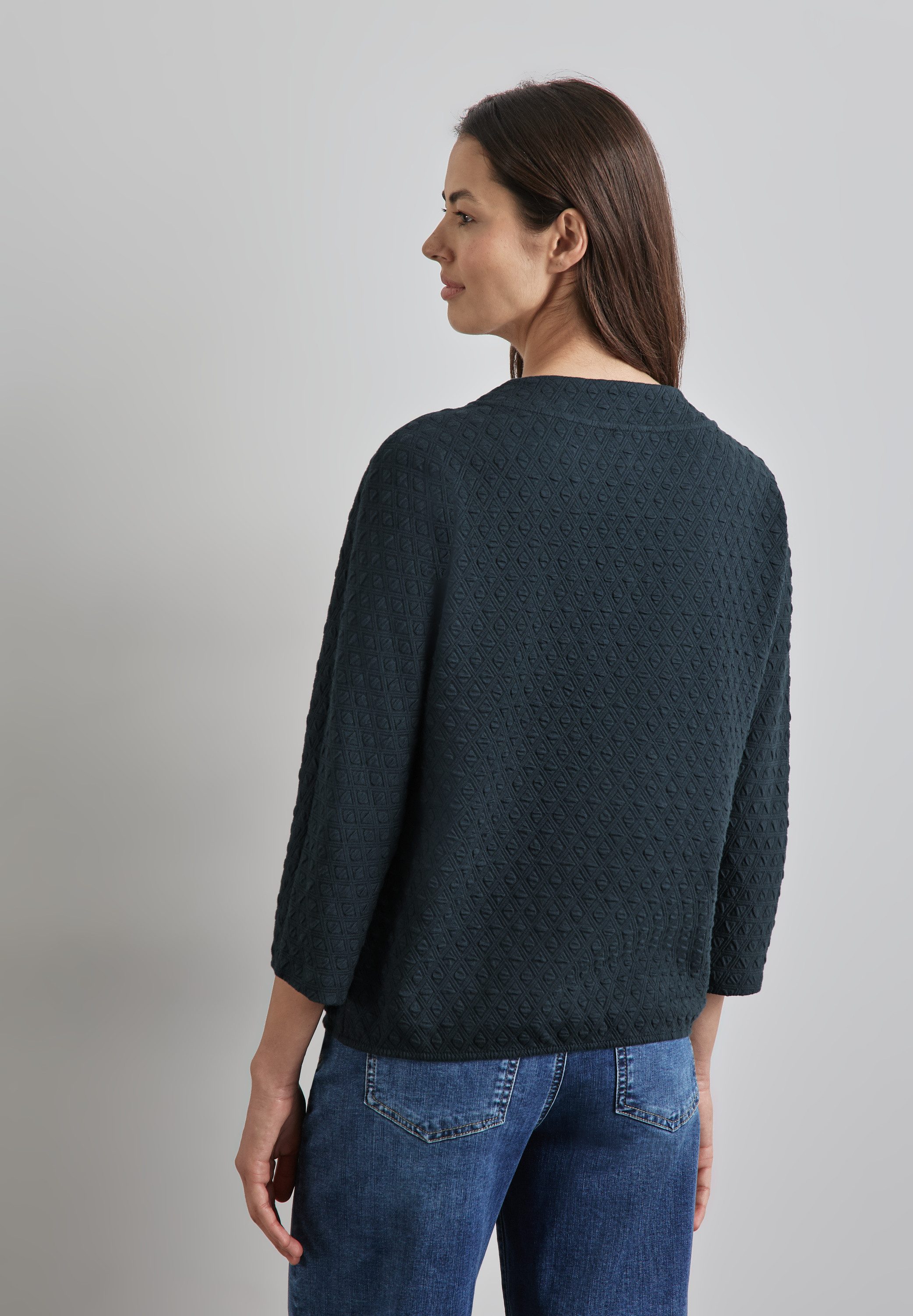 STREET ONE Shirt met 3/4 mouwen met structuurpatroon